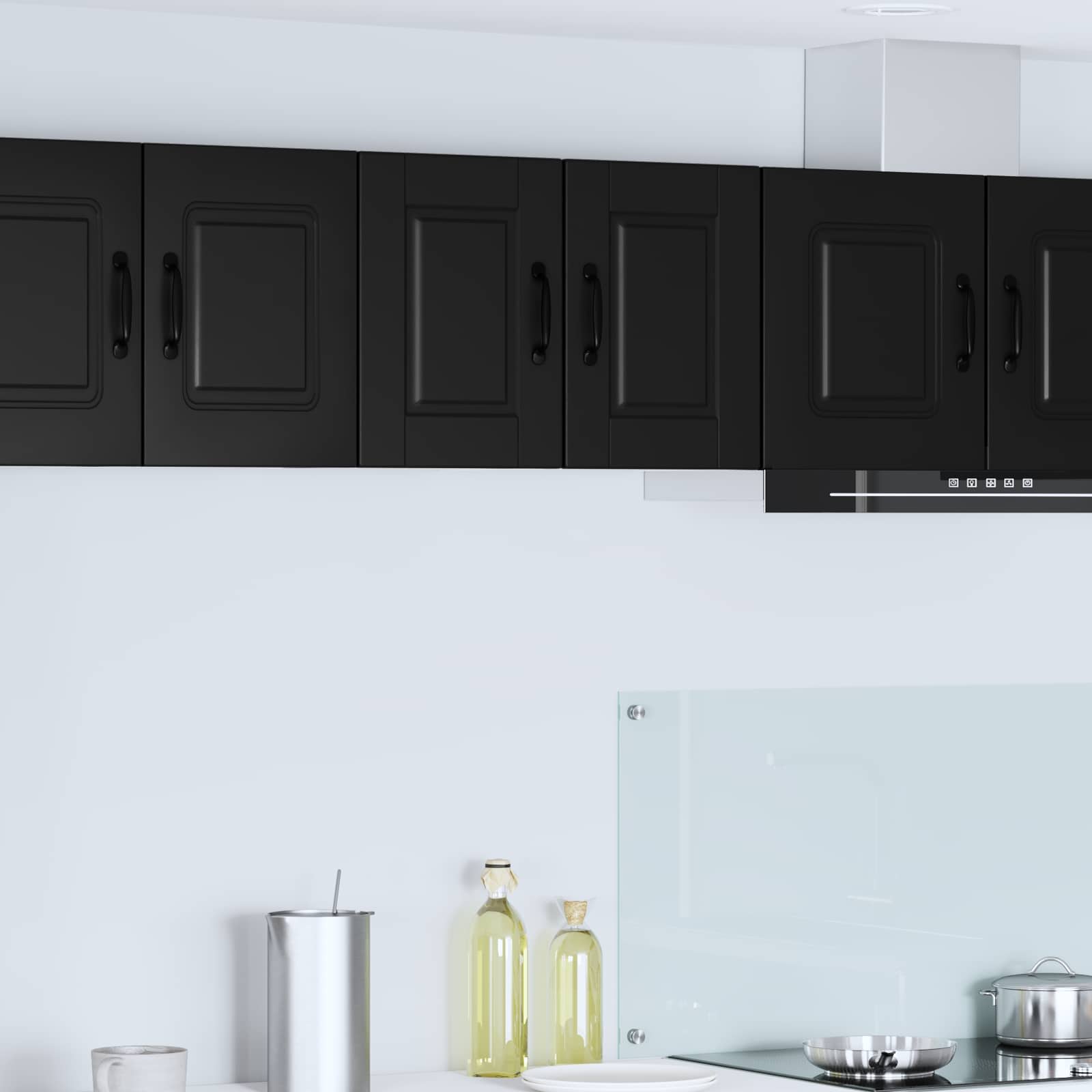 Wall Cabinet PORTO 2 pcs Black 30 x 31 x 40 cm Engineered Wood