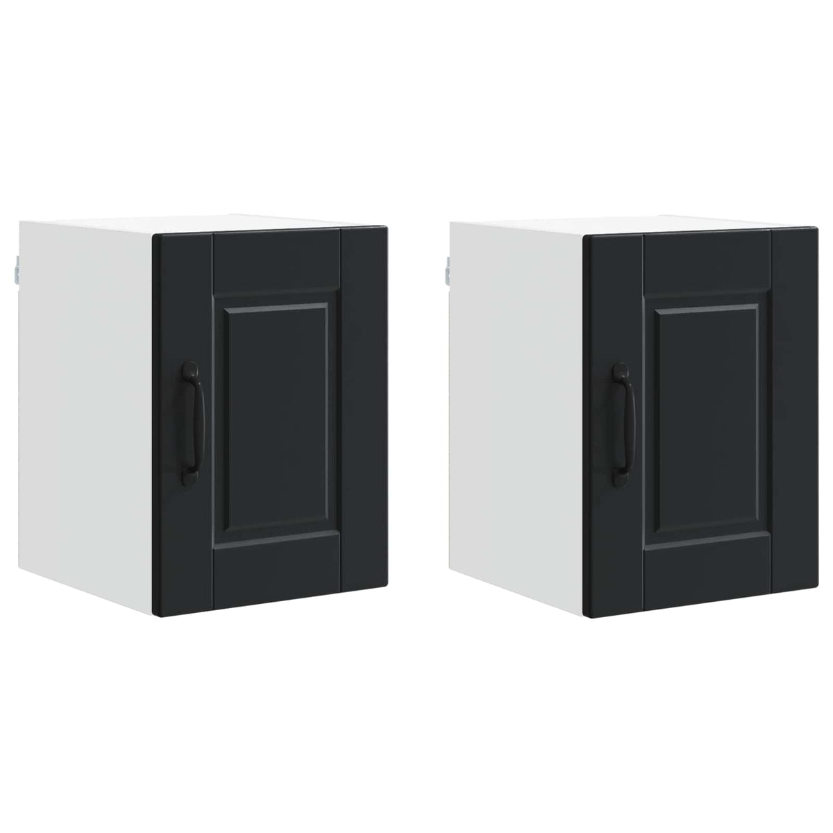 Wall Cabinet PORTO 2 pcs Black 30 x 31 x 40 cm Engineered Wood