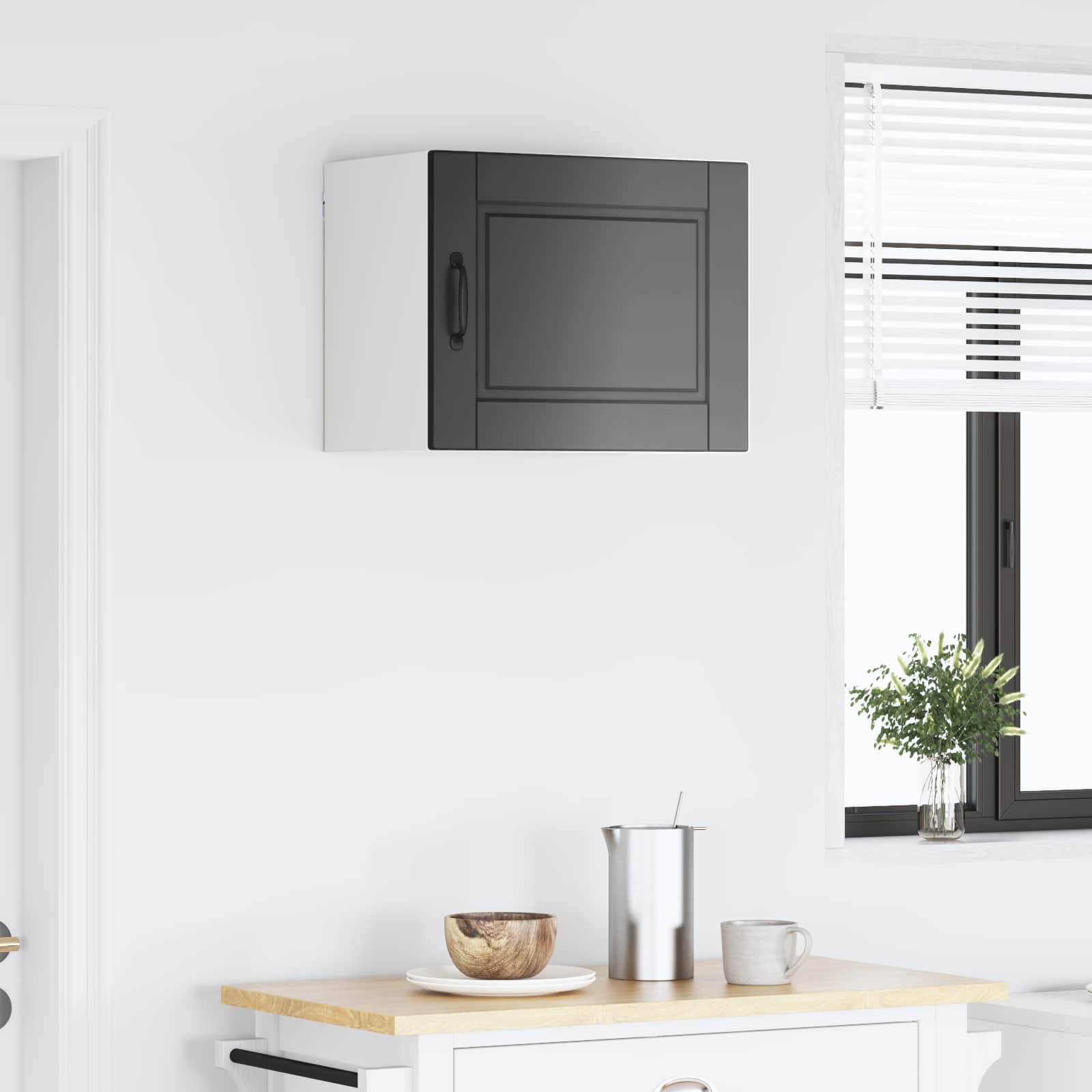 Kitchen Cabinet with Door Black 50 x 31 x 40 cm Engineered Wood