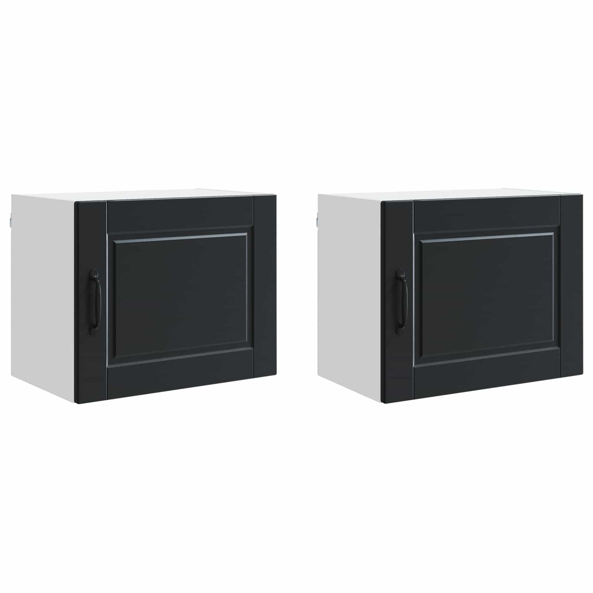 Kitchen Cabinet 2 pcs Black 50 x 31 x 40 cm Engineered Wood