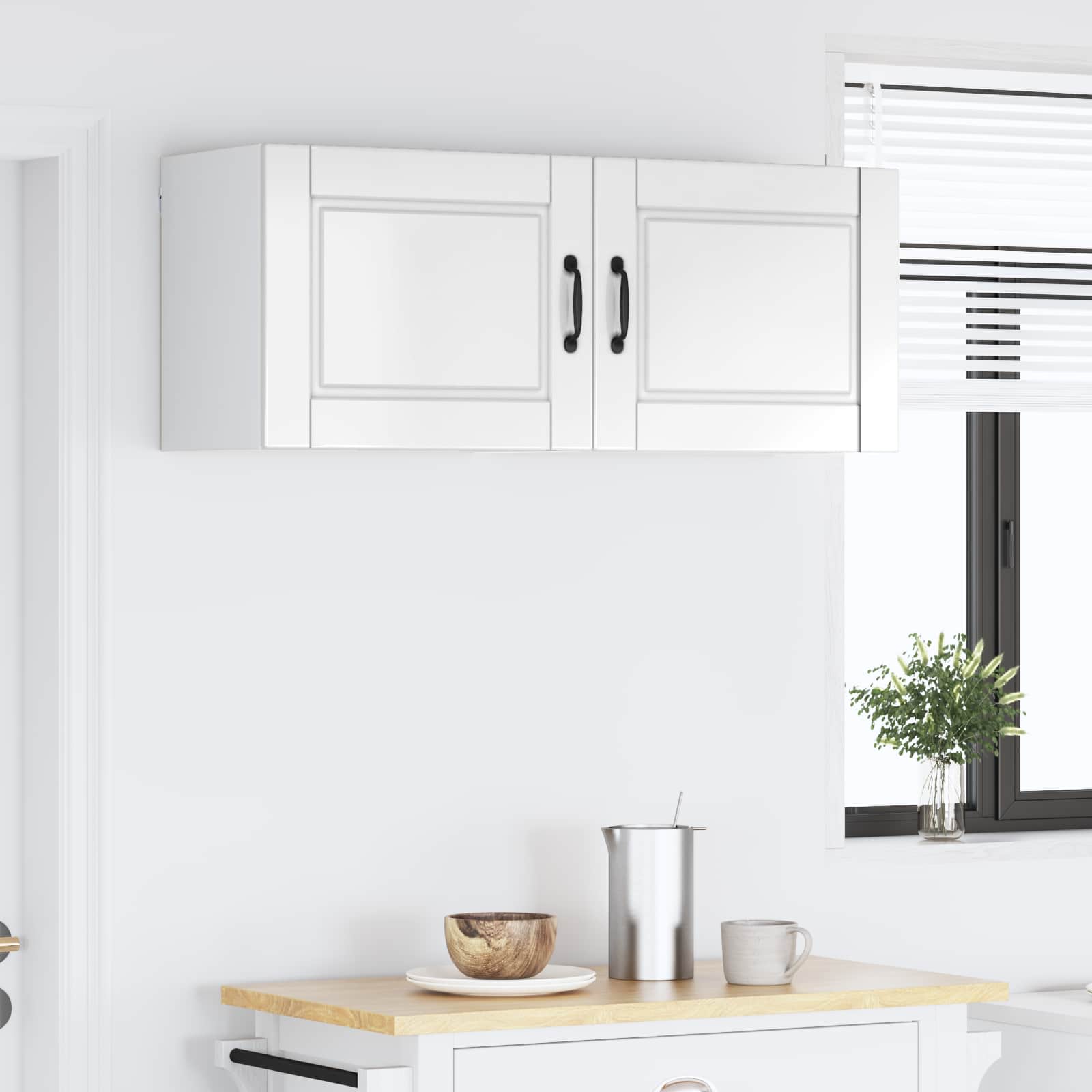 Wall Cabinet PORTO 2 pcs High Gloss White 50 x 31 x 40 cm