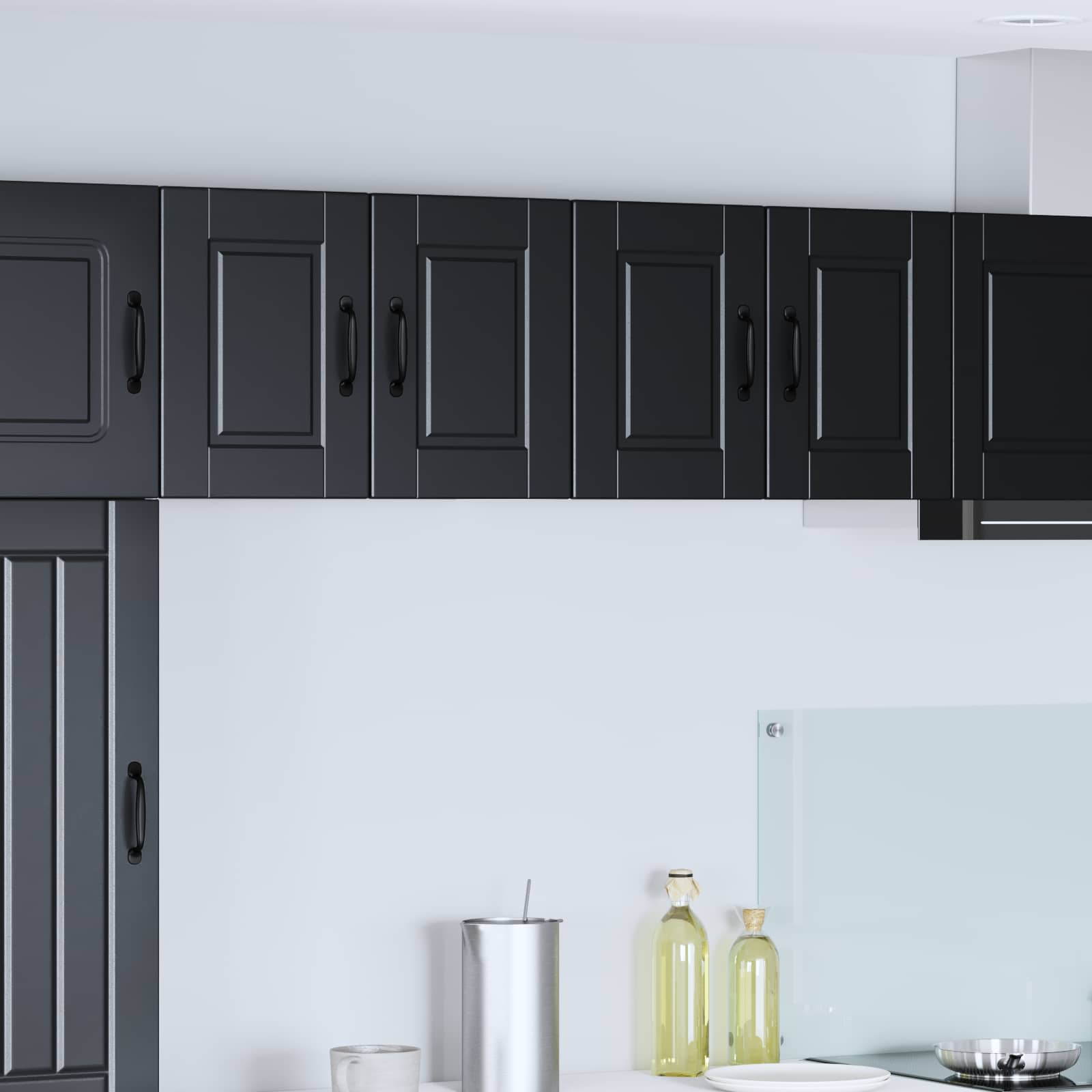 Kitchen Cabinet 2 pcs Black 60 x 31 x 40 cm Engineered Wood