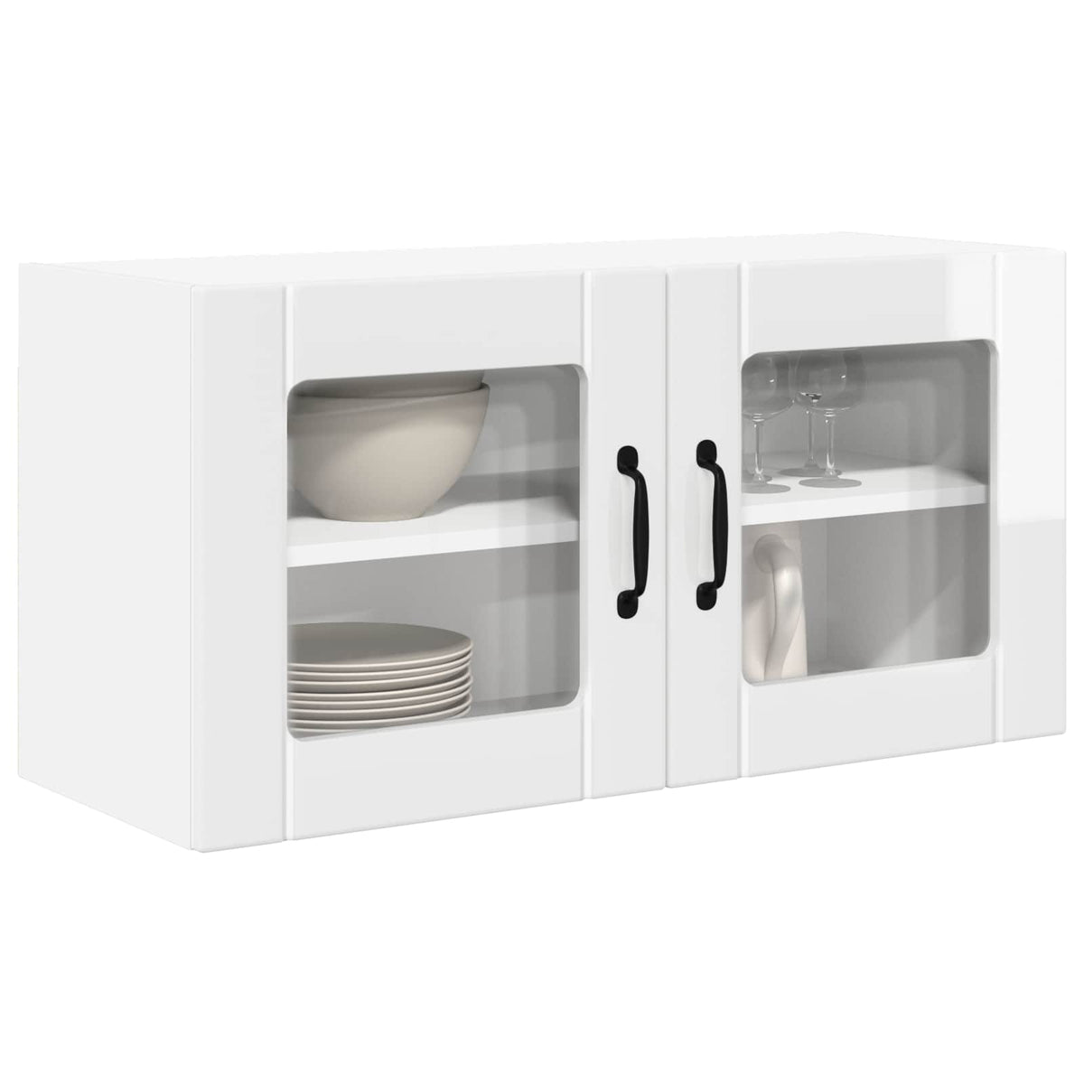 Kitchen Cabinet with Shelf High Gloss White 80 x 31 x 40 cm