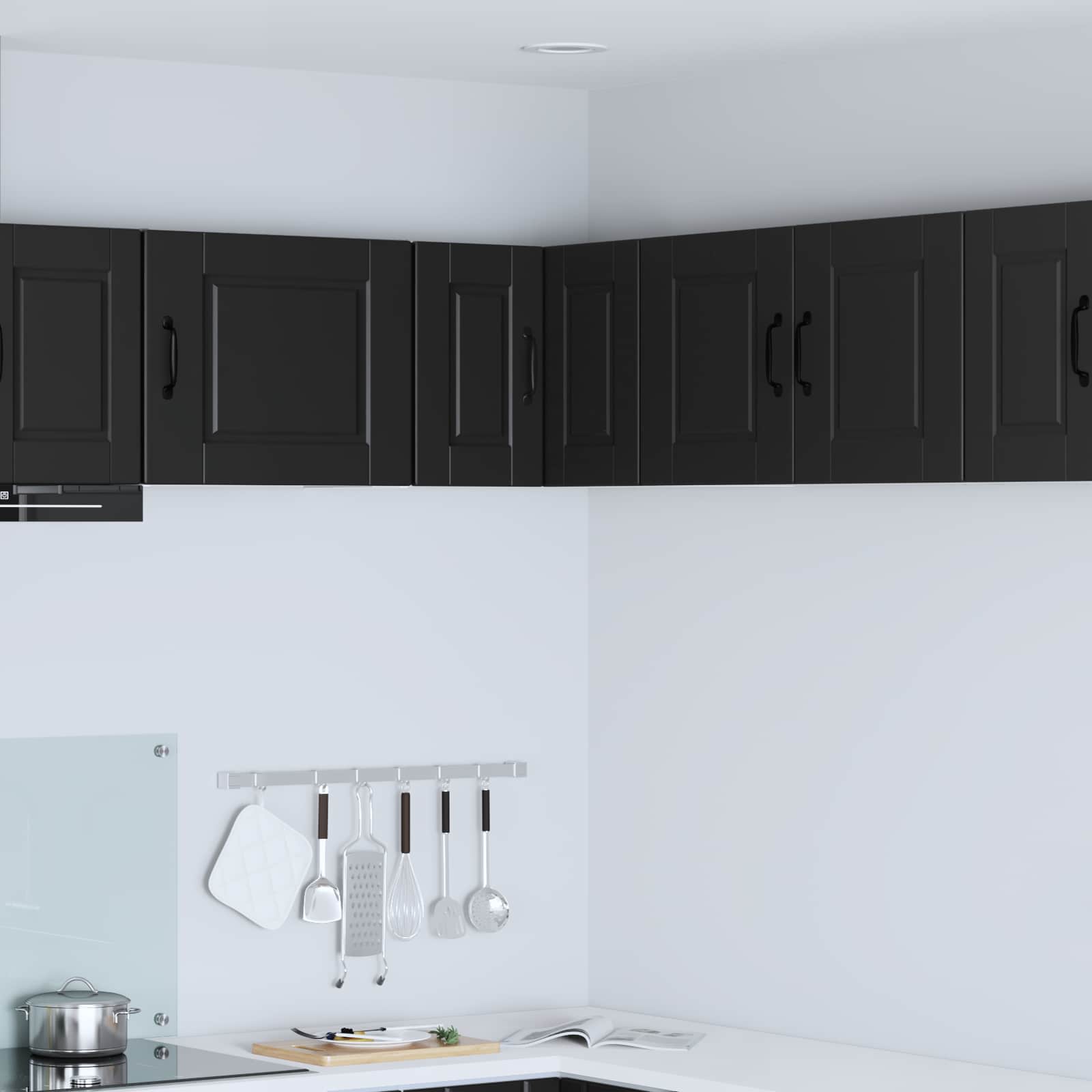 Kitchen Cabinet with Door Black 57 x 57 x 40 cm Engineered Wood
