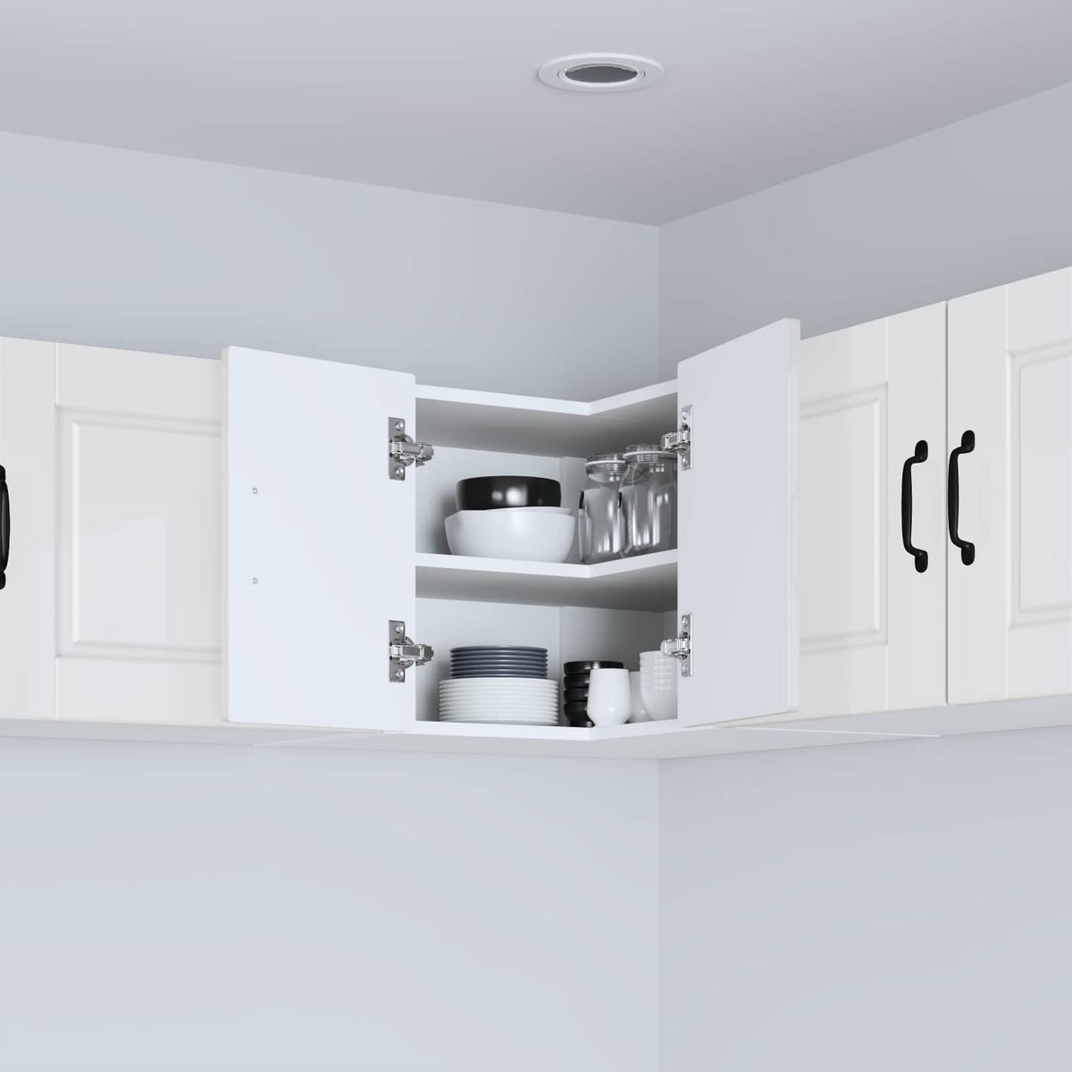 Kitchen Cabinet with Shelf High Gloss White 57 x 57 x 40 cm