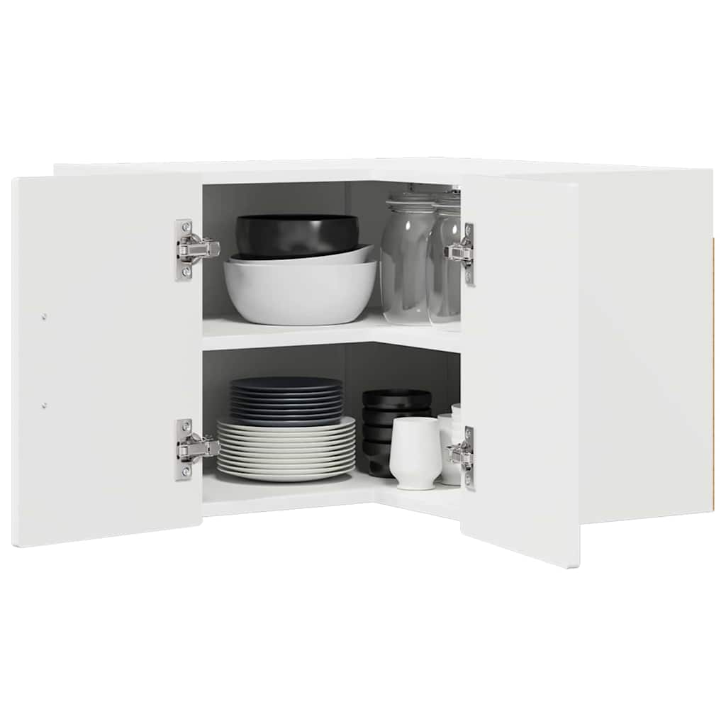 Kitchen Cabinet with Shelf High Gloss White 57 x 57 x 40 cm