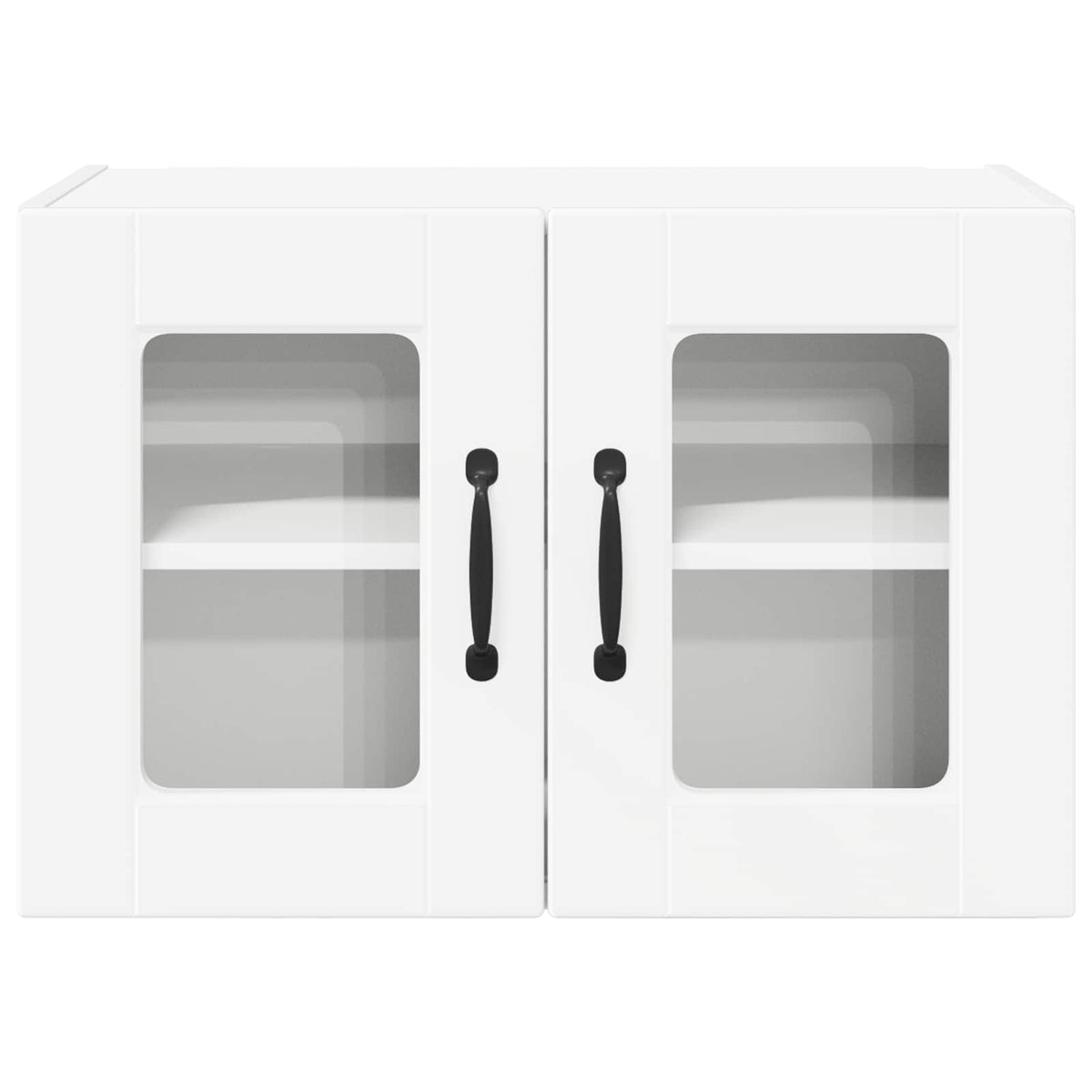 Wall Glass Cabinet PORTO White 60 x 31 x 40 cm Engineered Wood
