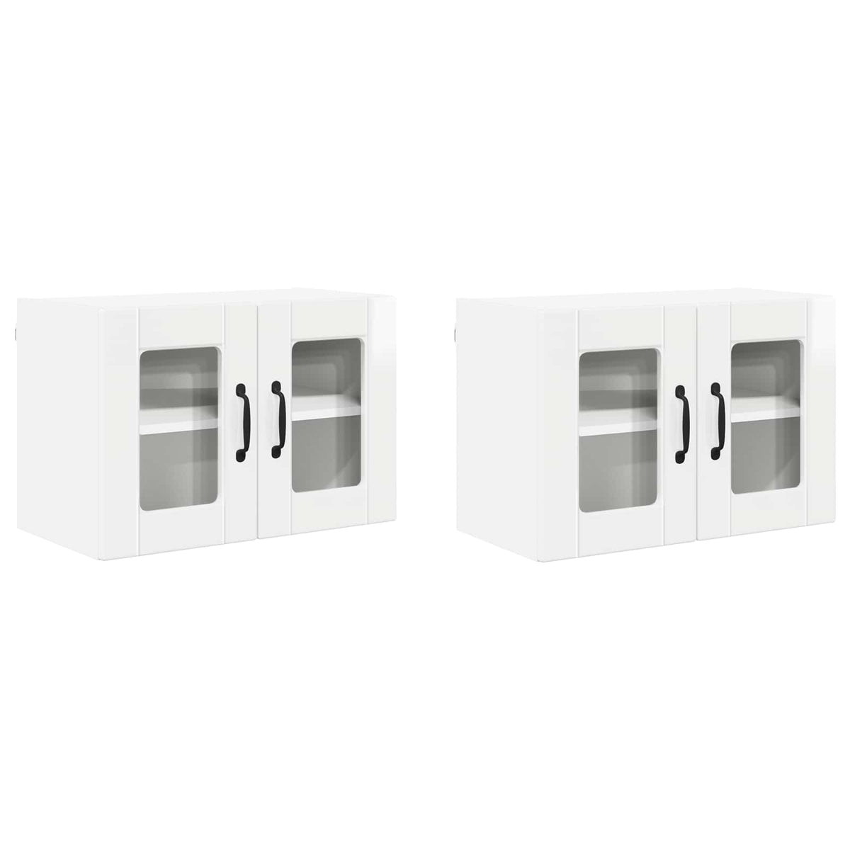 Kitchen Cabinet 2 pcs High Gloss White 60 x 31 x 40 cm