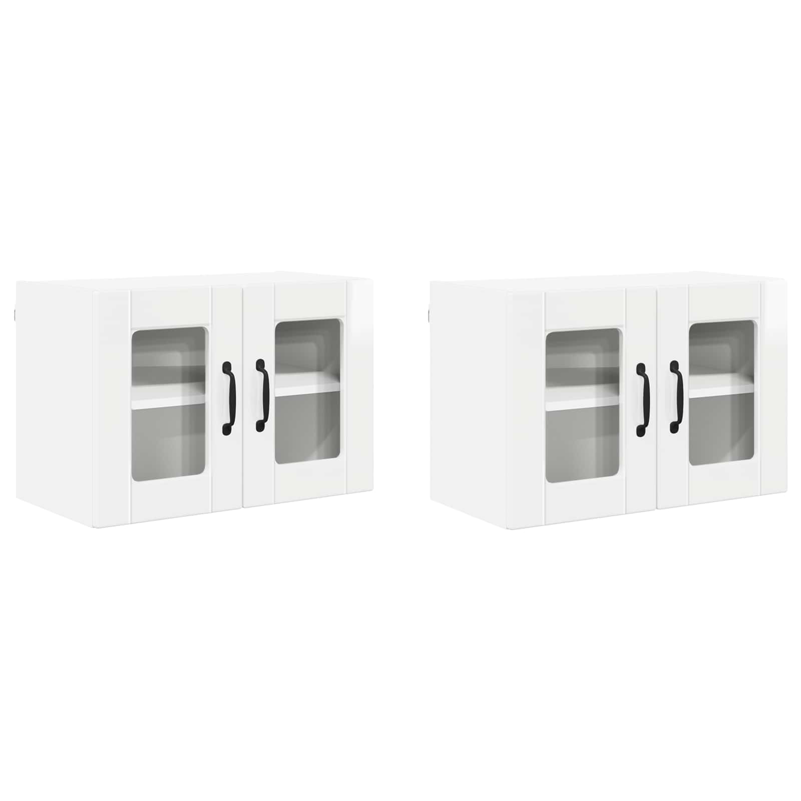 Kitchen Cabinet 2 pcs High Gloss White 60 x 31 x 40 cm