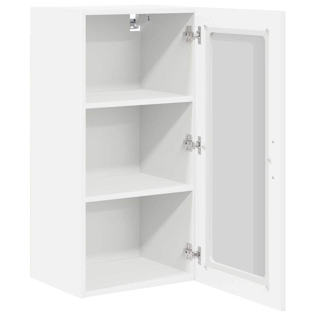 Wall Glass Cabinet PORTO White 40 x 31 x 80 cm Engineered Wood