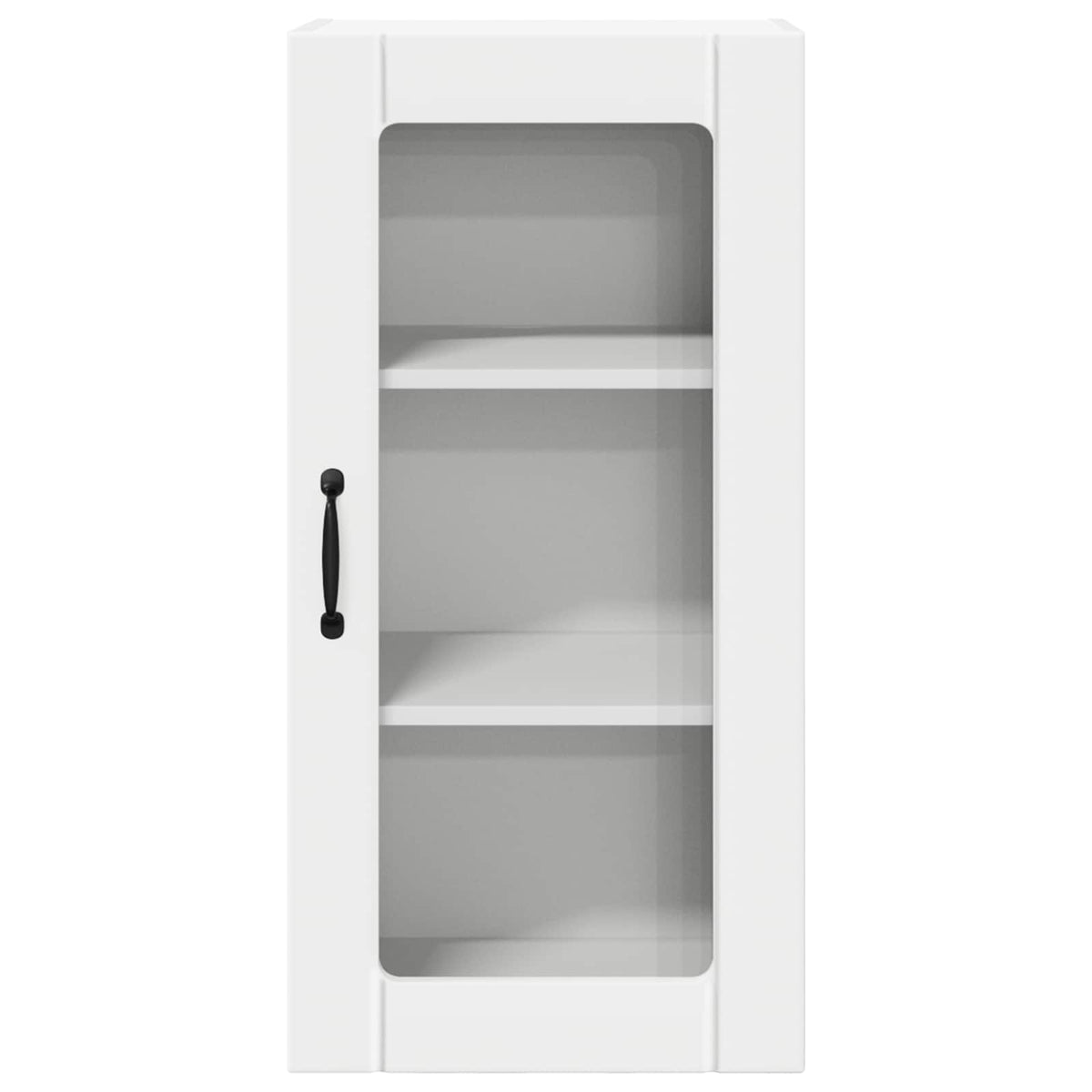 Wall Glass Cabinet PORTO White 40 x 31 x 80 cm Engineered Wood