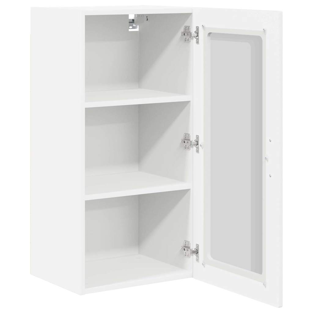 Wall Glass Cabinet PORTO High Gloss White 40 x 31 x 80 cm
