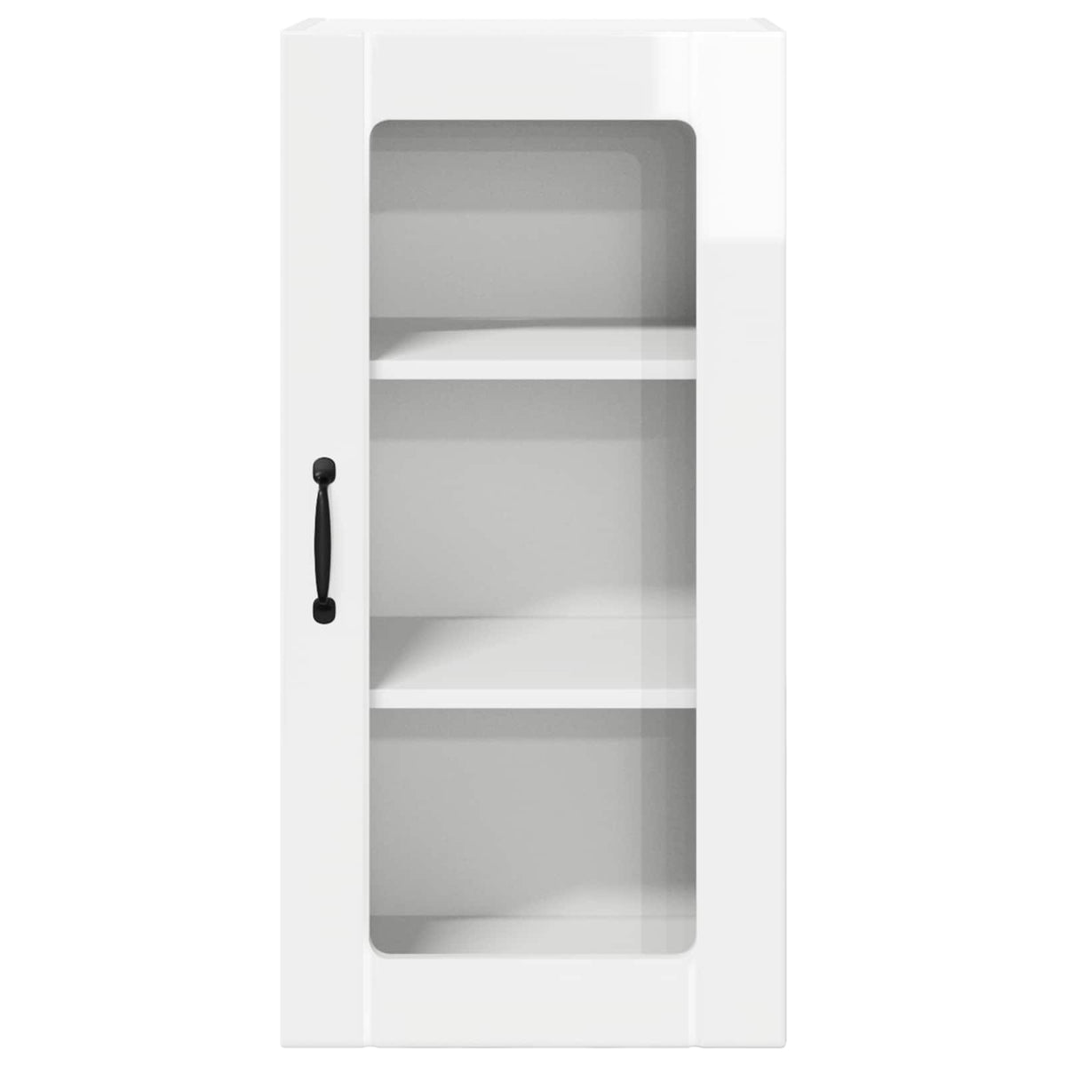 Wall Glass Cabinet PORTO High Gloss White 40 x 31 x 80 cm