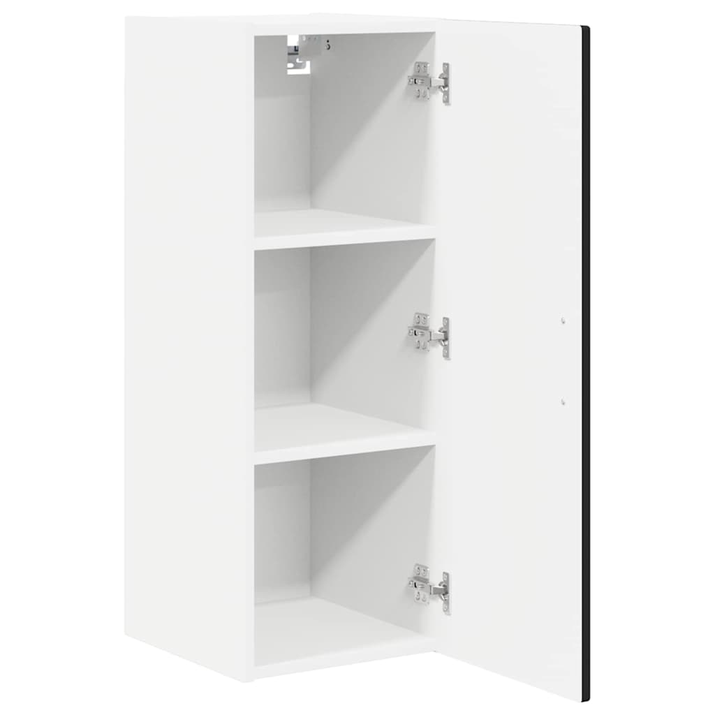 Wall Cabinet PORTO Black 30 x 31 x 80 cm Engineered Wood
