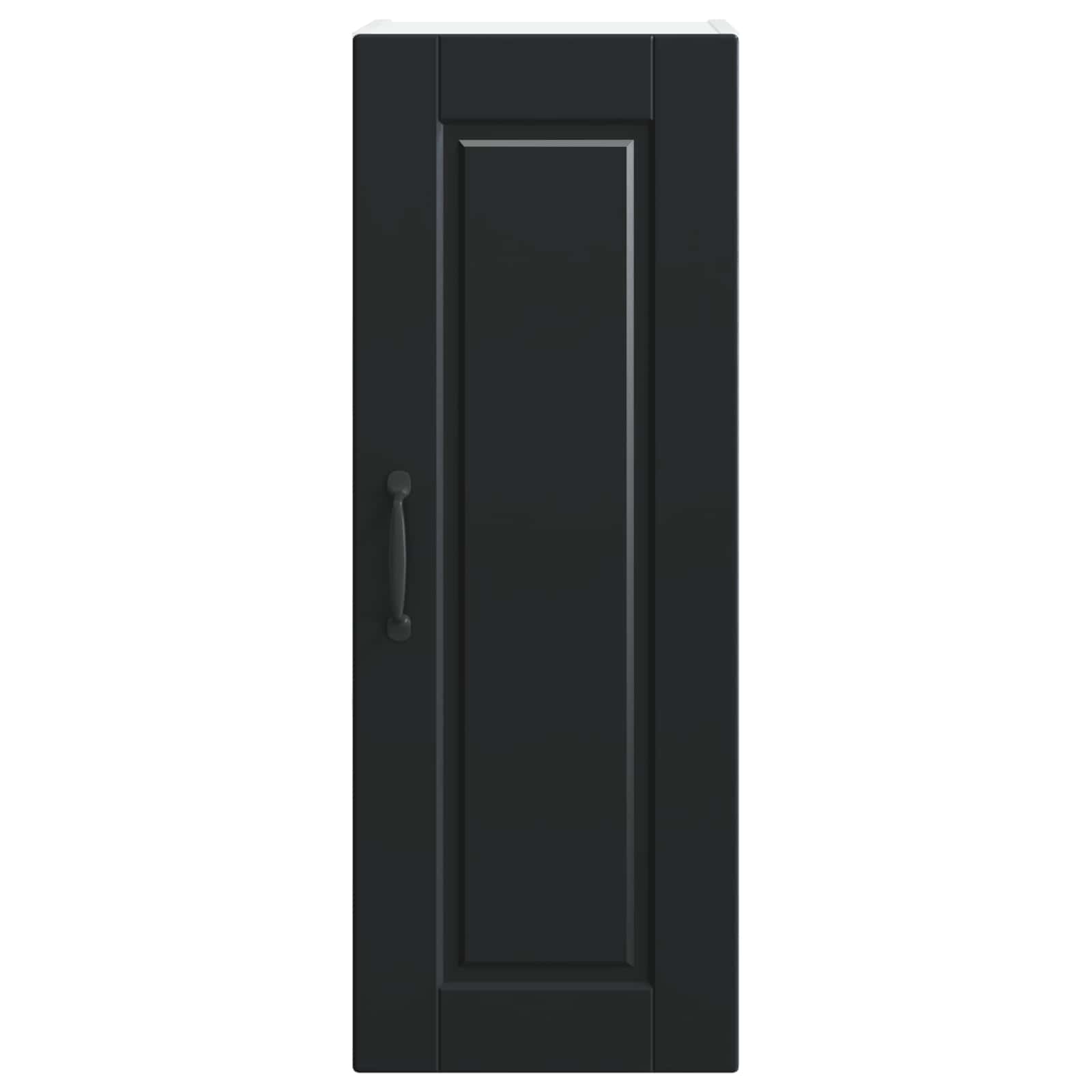 Wall Cabinet PORTO 2 pcs Black 30 x 31 x 80 cm Engineered Wood