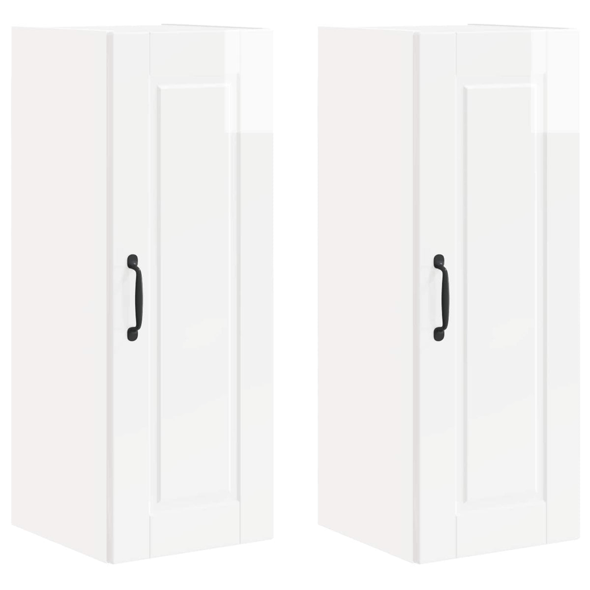 Wall Cabinet PORTO 2 pcs High Gloss White 30 x 31 x 80 cm