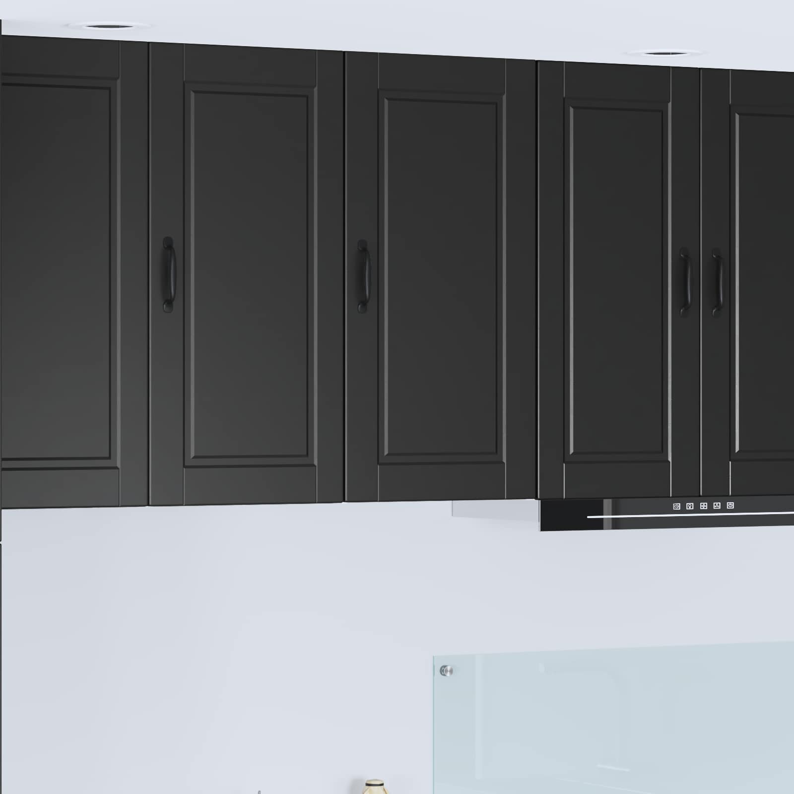 Wall Cabinet PORTO Black 40 x 31 x 80 cm Engineered Wood