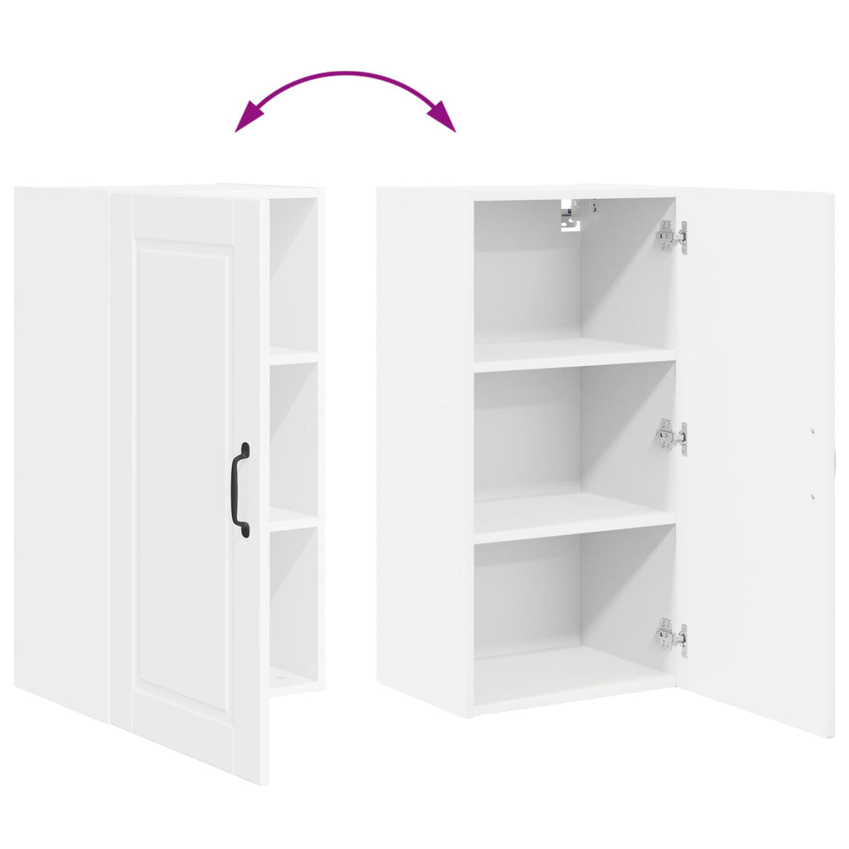 Kitchen Cabinet with Shelf High Gloss White 40 x 31 x 80 cm