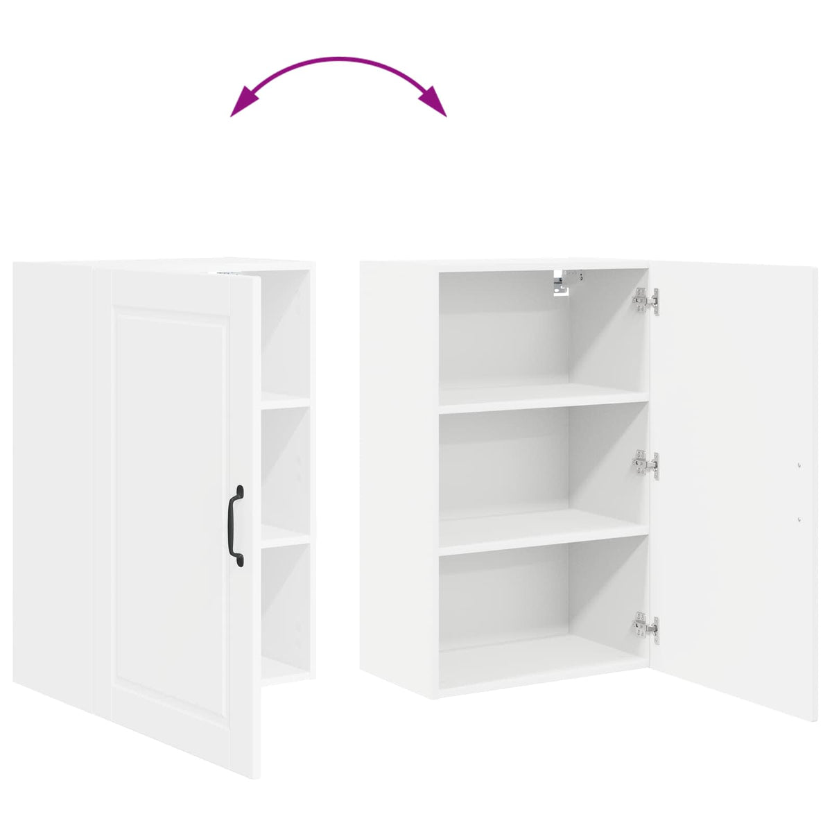 Kitchen Cabinet with Door White 50 x 31 x 80 cm Engineered Wood