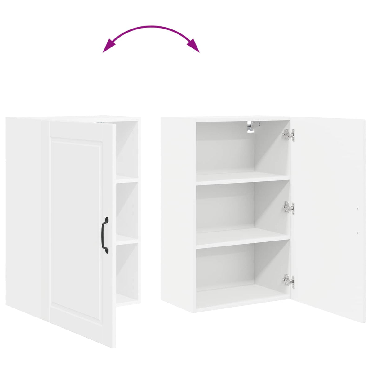 Kitchen Cabinet with Shelf High Gloss White 50 x 31 x 80 cm