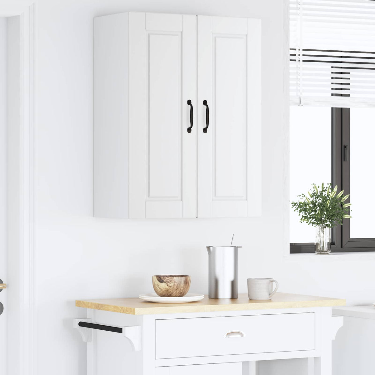 Wall Cabinet PORTO White 60 x 31 x 80 cm Engineered Wood