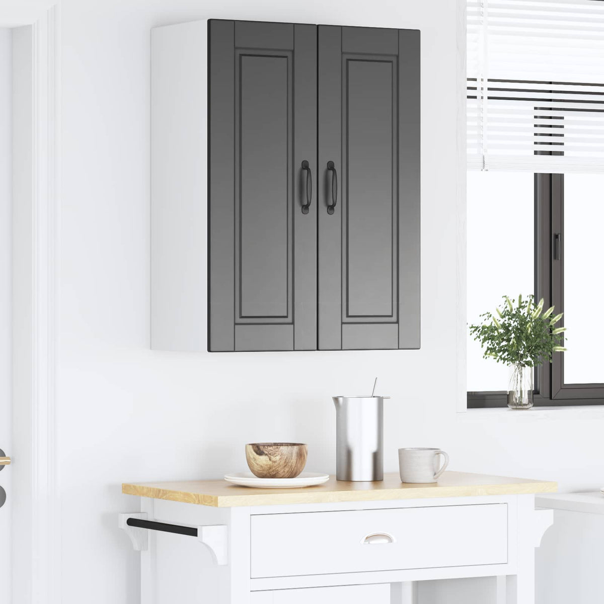 Kitchen Cabinet with Door Black 60 x 31 x 80 cm Engineered Wood