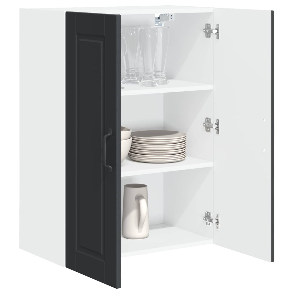 Kitchen Cabinet with Door Black 60 x 31 x 80 cm Engineered Wood