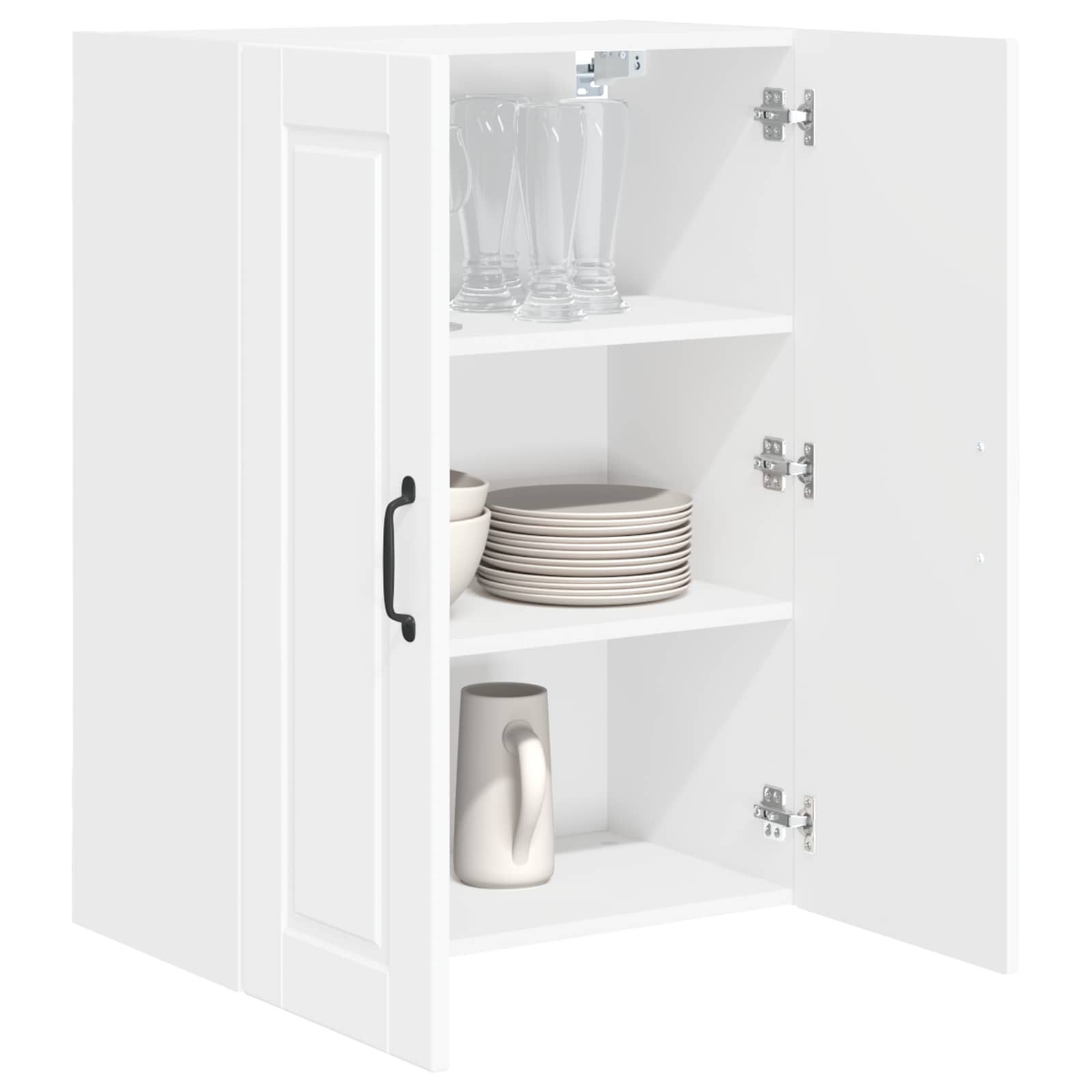 Kitchen Cabinet with Shelf High Gloss White 60 x 31 x 80 cm