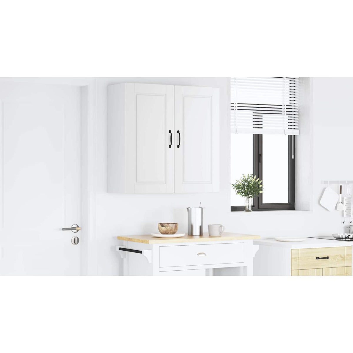 Kitchen Cabinet with Door White 80 x 31 x 80 cm Engineered Wood