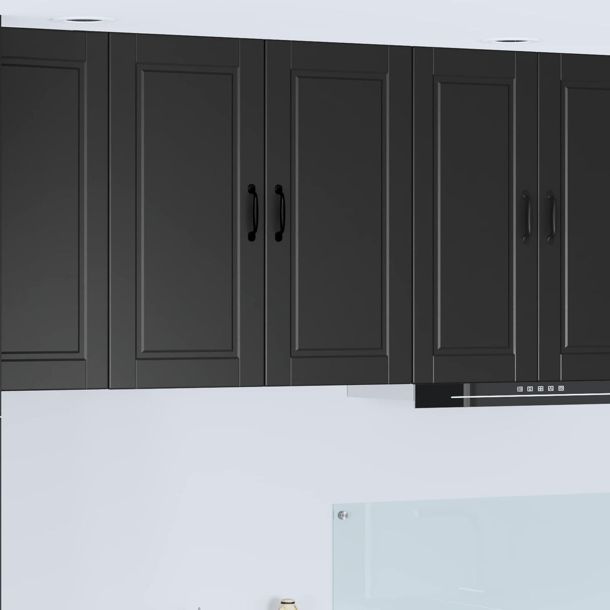 Kitchen Cabinet with Door Black 80 x 31 x 80 cm Engineered Wood
