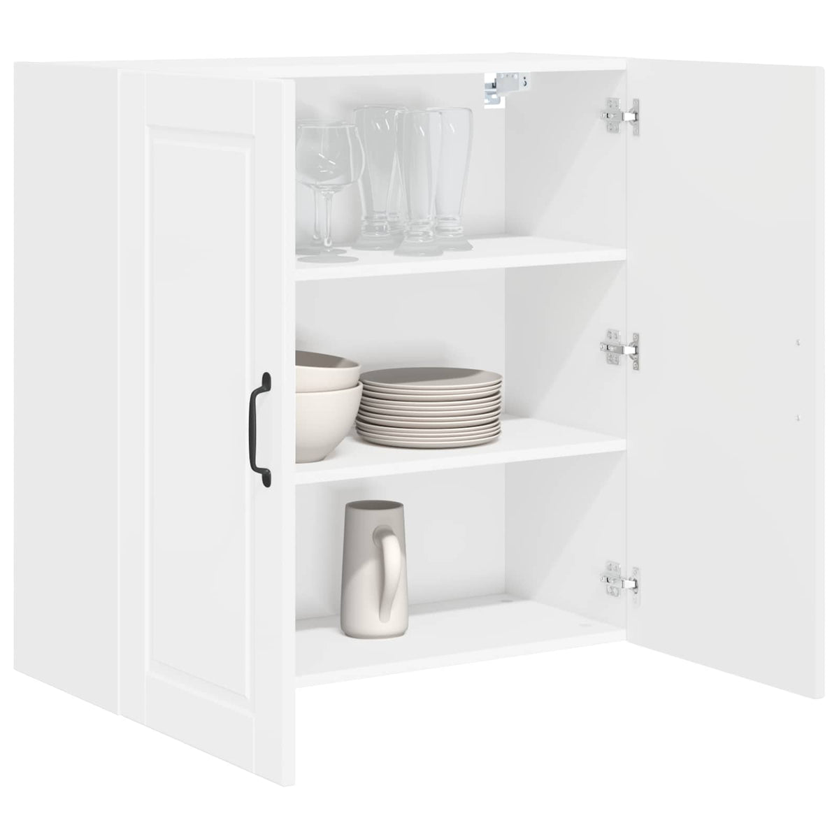 Kitchen Cabinet with Shelf High Gloss White 80 x 31 x 80 cm