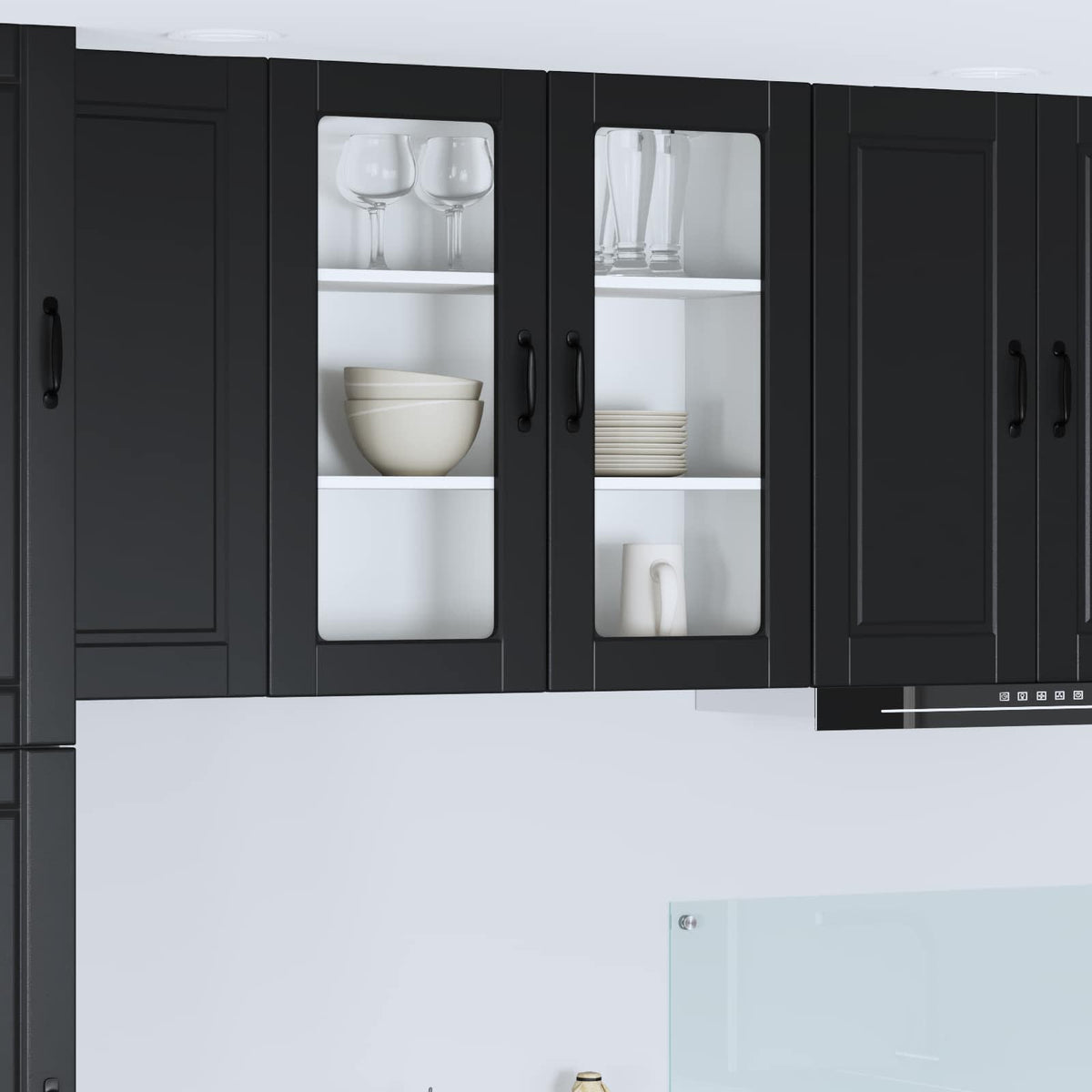 Kitchen Cabinet with Door Black 80 x 31 x 80 cm Engineered Wood