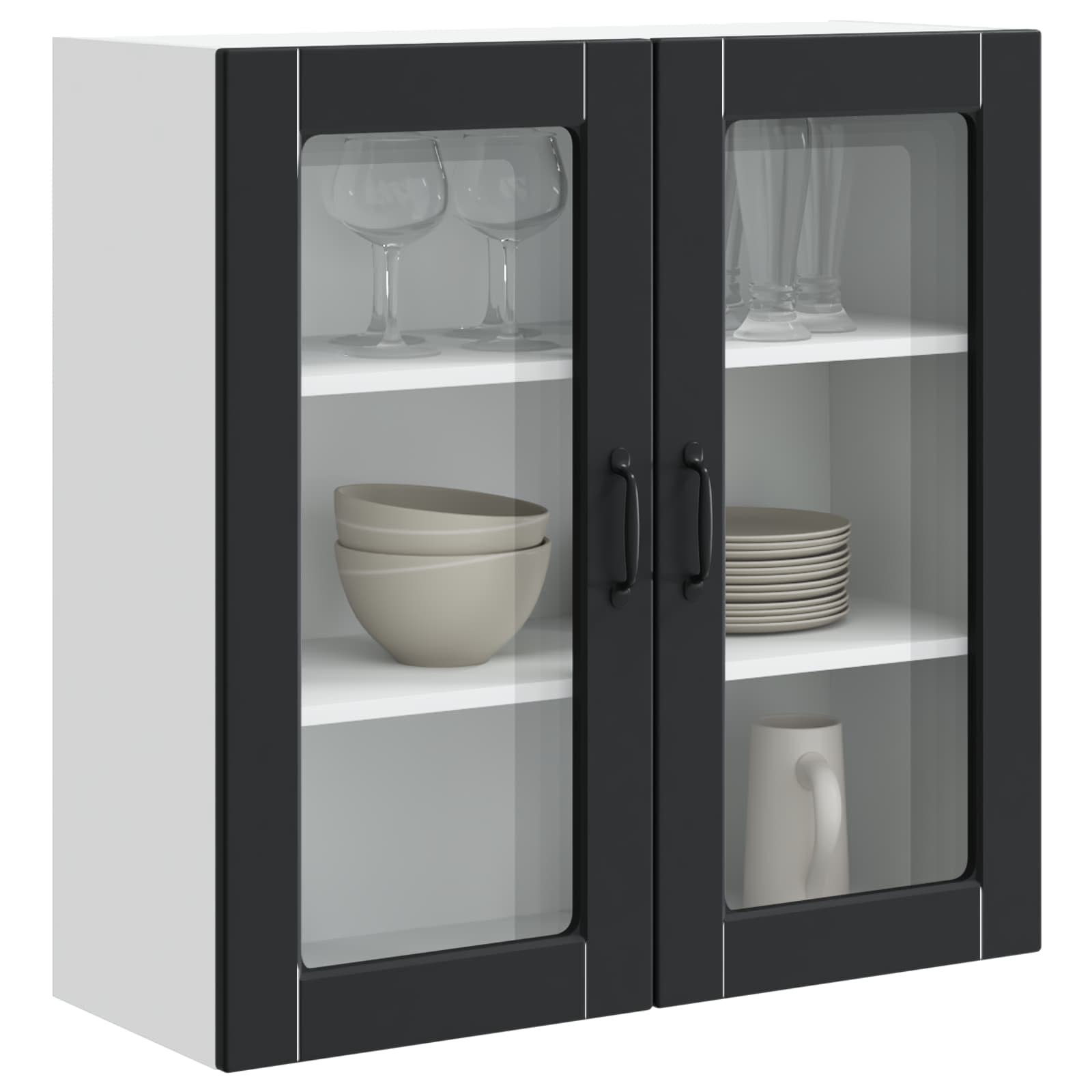 Kitchen Cabinet with Door Black 80 x 31 x 80 cm Engineered Wood