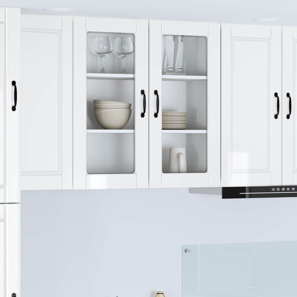 Kitchen Cabinet with Shelf High Gloss White 80 x 31 x 80 cm
