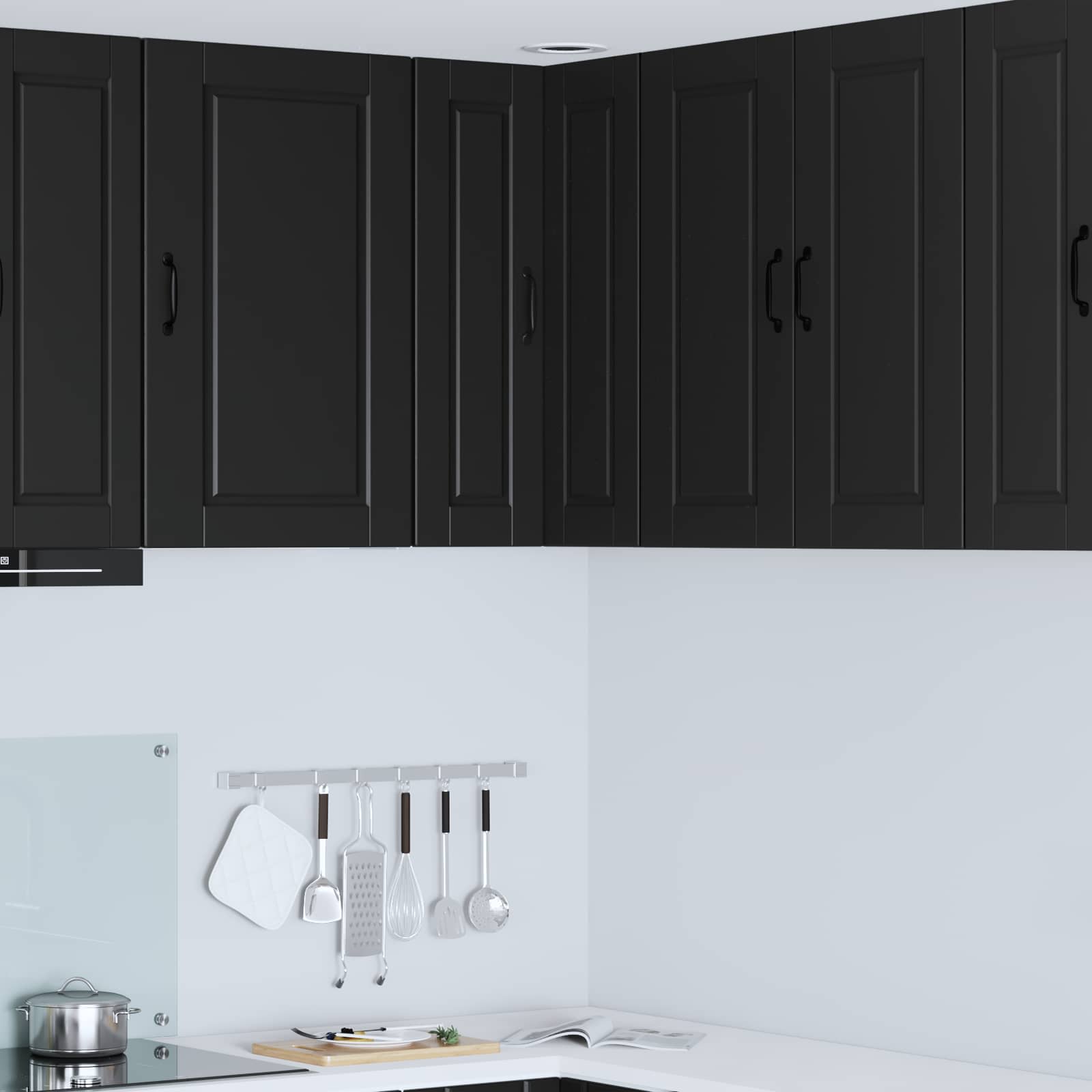 Kitchen Cabinet with Door Black 57 x 57 x 80 cm Engineered Wood