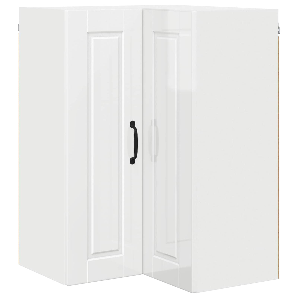 Wall Corner Cabinet PORTO High Gloss White 57 x 57 x 80 cm