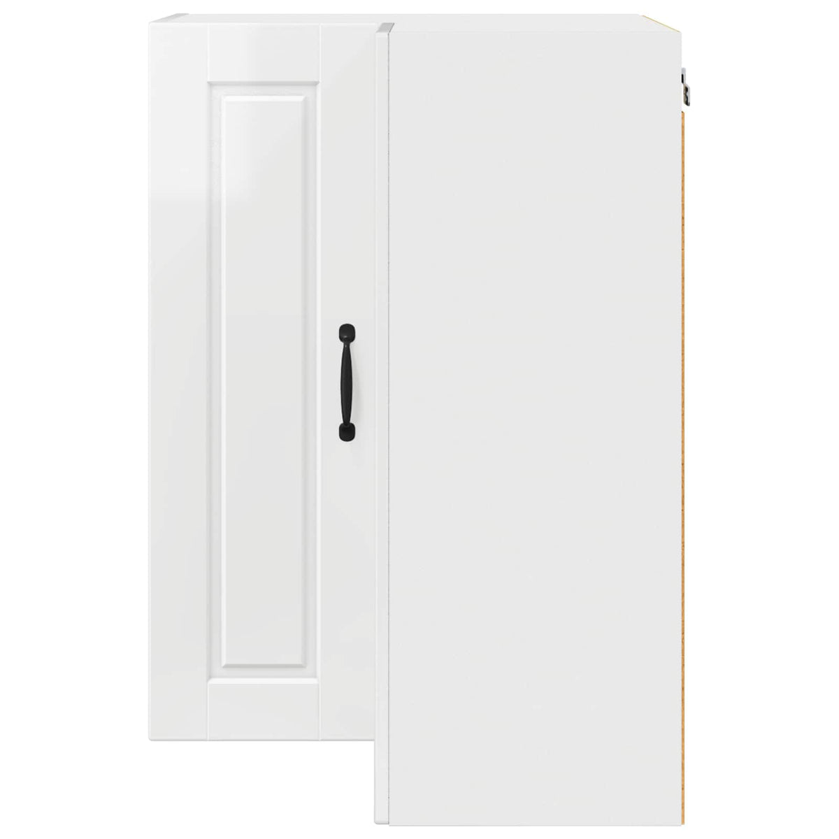 Wall Corner Cabinet PORTO High Gloss White 57 x 57 x 80 cm