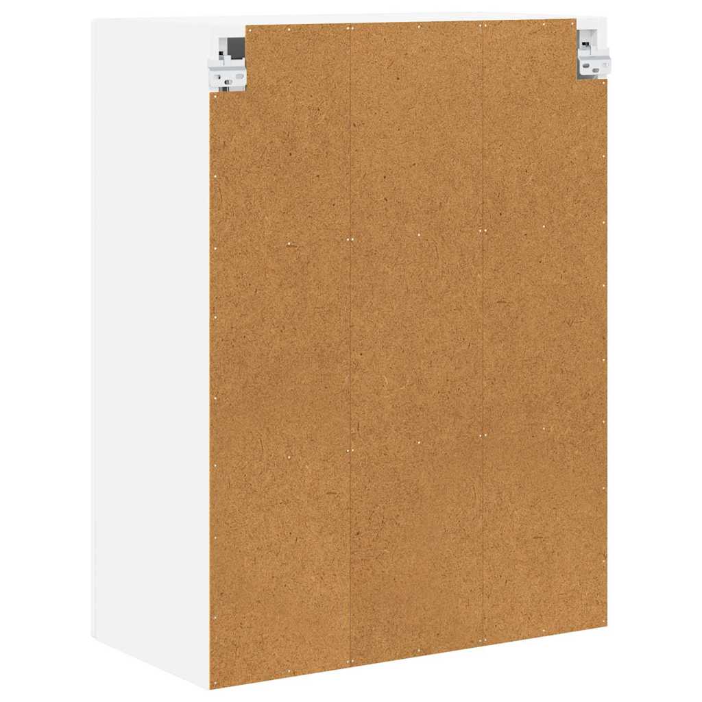 Wall Glass Cabinet PORTO White 60 x 31 x 80 cm Engineered Wood