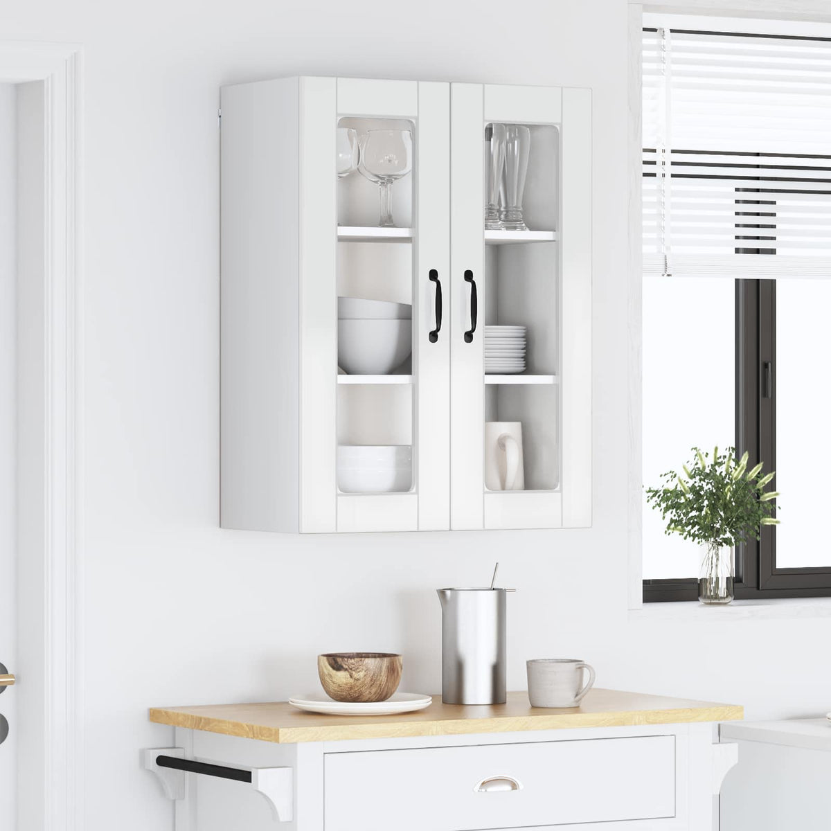 Kitchen Cabinet with Shelf High Gloss White 60 x 31 x 80 cm