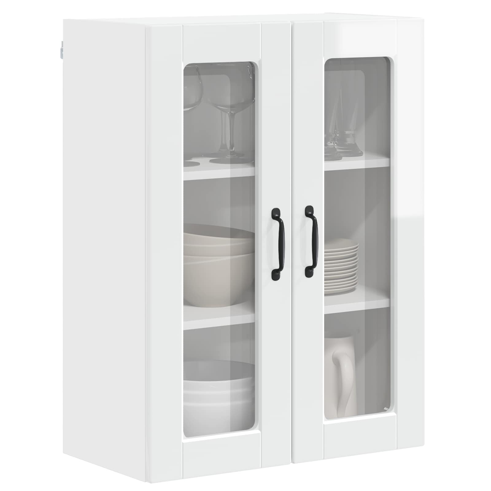 Kitchen Cabinet with Shelf High Gloss White 60 x 31 x 80 cm