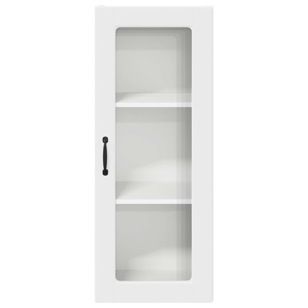 Wall Glass Cabinet PORTO White 40 x 31 x 100 cm Engineered Wood