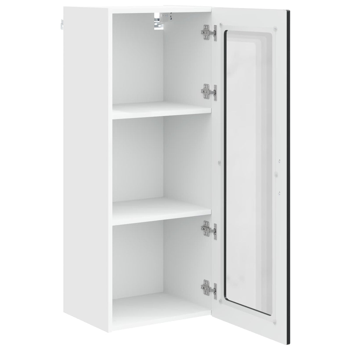 Wall Glass Cabinet PORTO Black 40 x 31 x 100 cm Engineered Wood