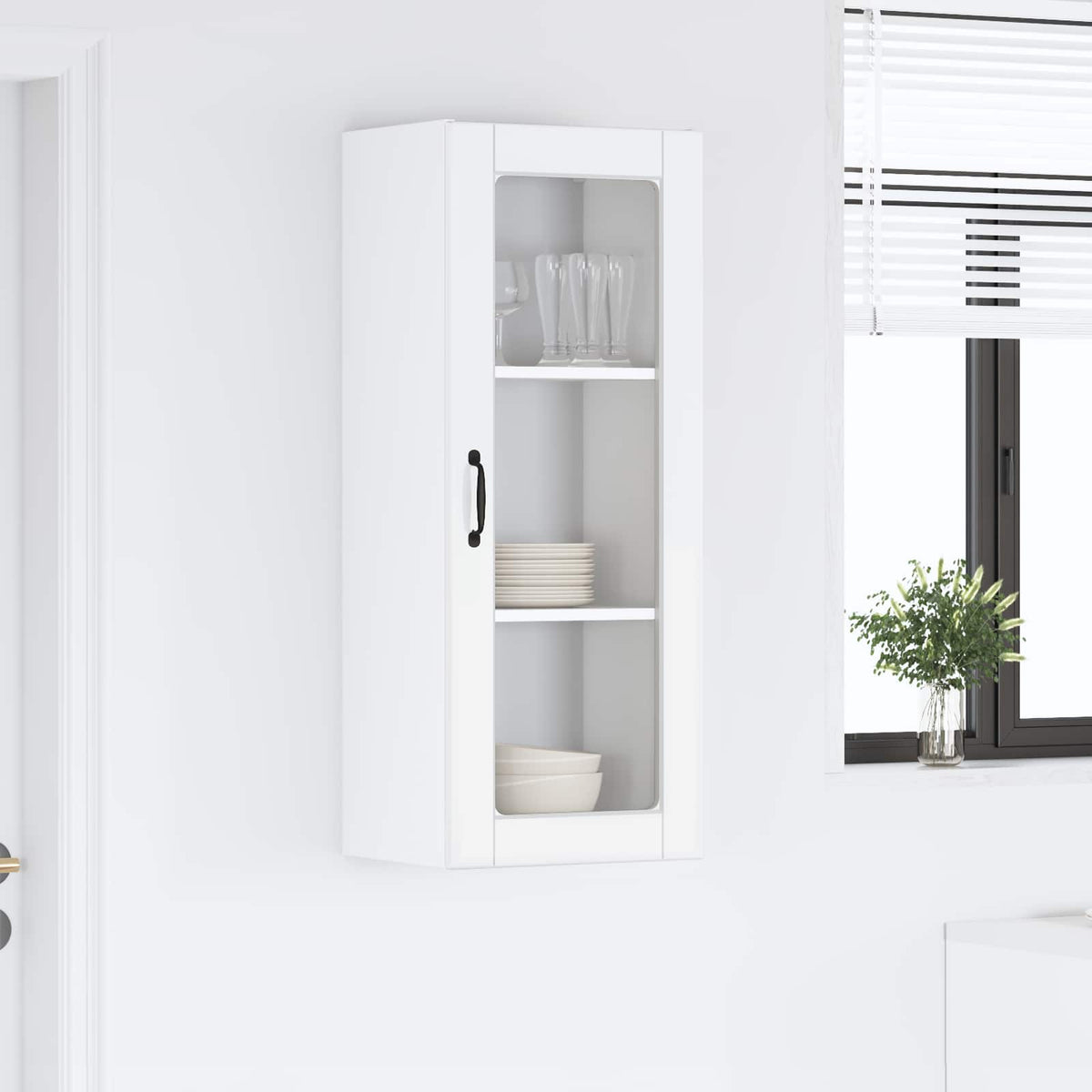 Kitchen Cabinet with Shelf High Gloss White 40 x 31 x 100 cm