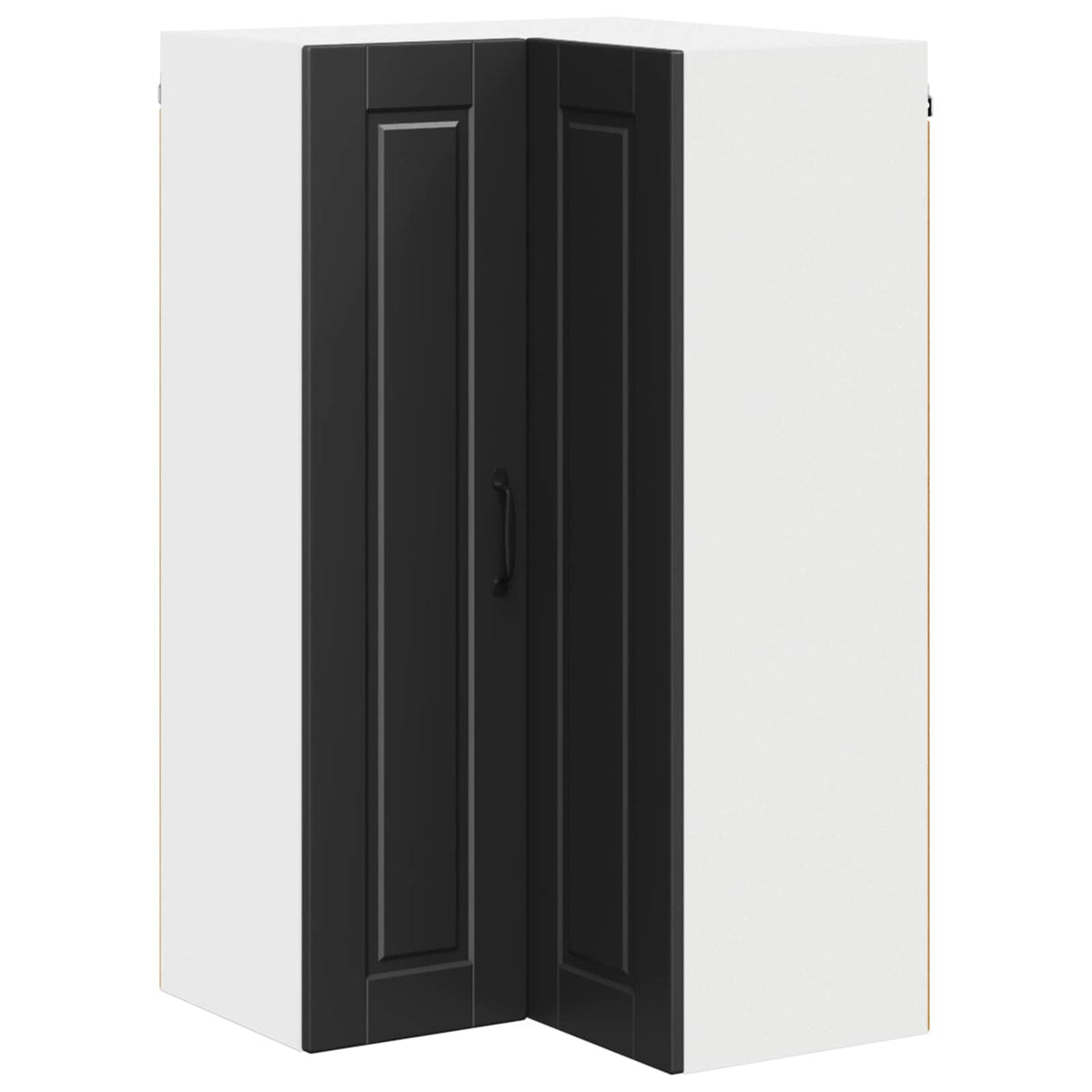 Wall Corner Cabinet PORTO Black 57 x 57 x 100 cm