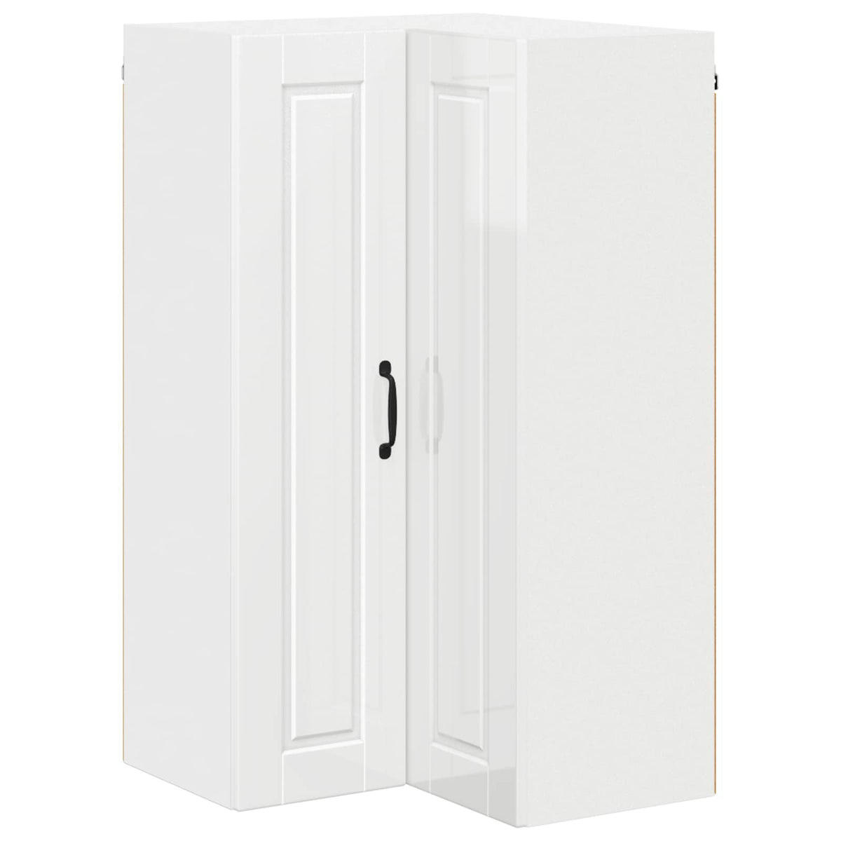 Wall Corner Cabinet PORTO High Gloss White 57 x 57 x 100 cm
