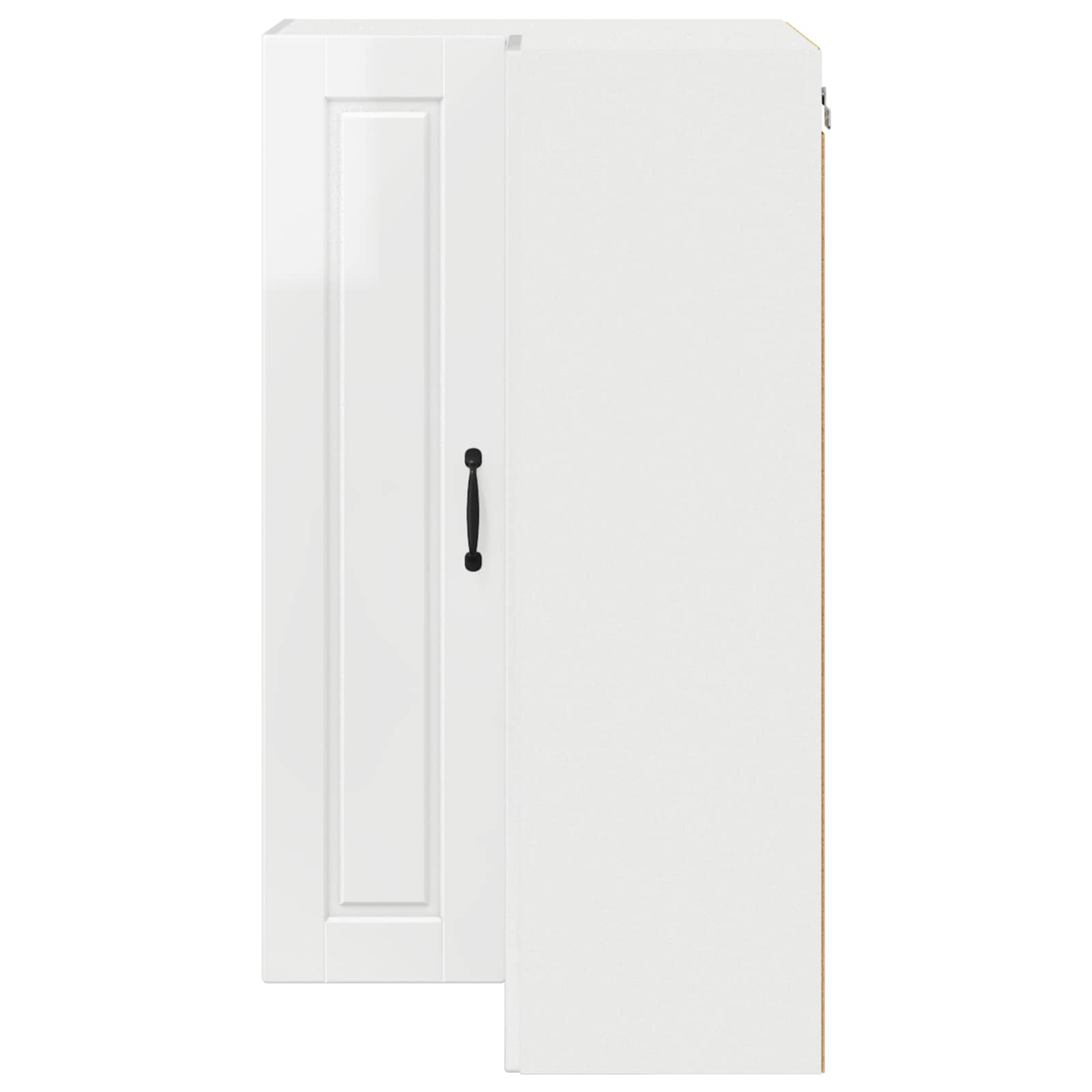 Wall Corner Cabinet PORTO High Gloss White 57 x 57 x 100 cm