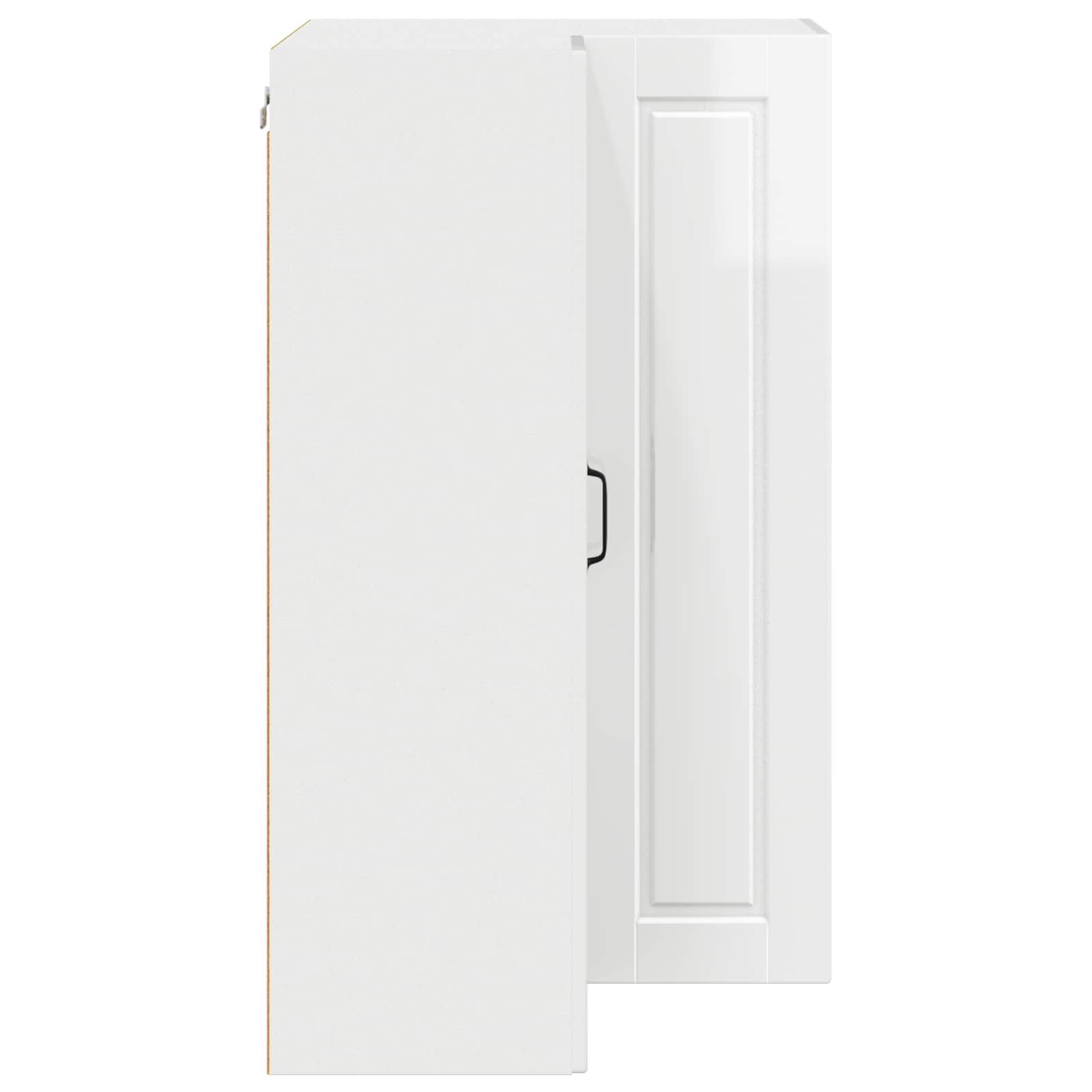 Wall Corner Cabinet PORTO High Gloss White 57 x 57 x 100 cm