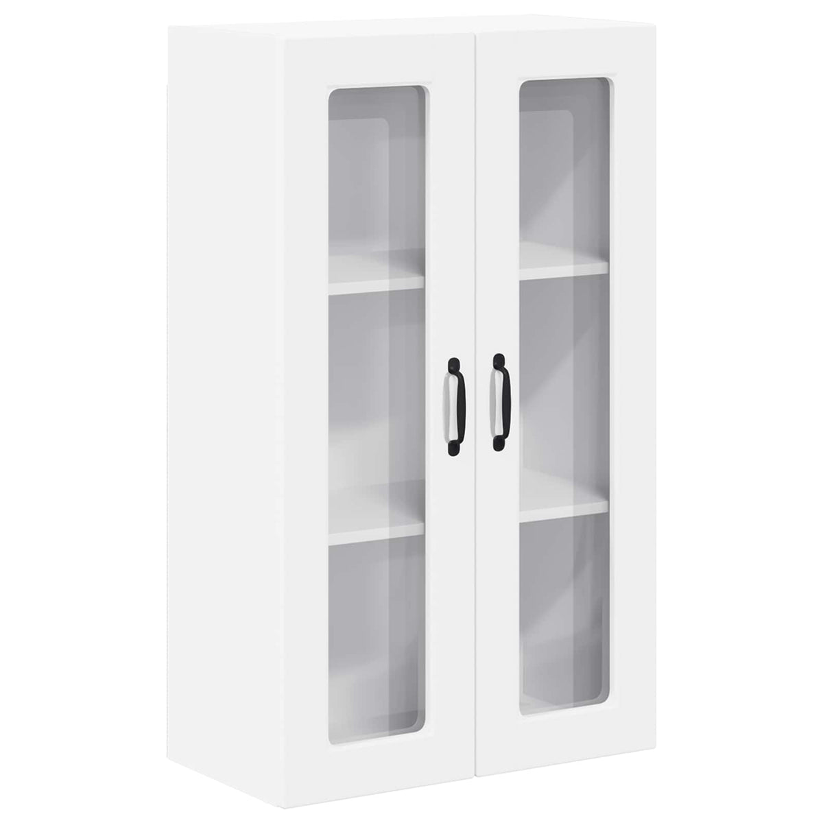 Wall Glass Cabinet PORTO White 60 x 31 x 100 cm Engineered Wood