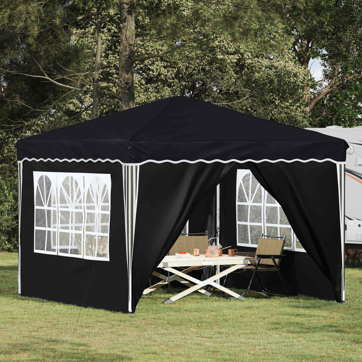 Pop-up Party Tent 288 x 288 x 245 cm Anthracite Oxford Fabric