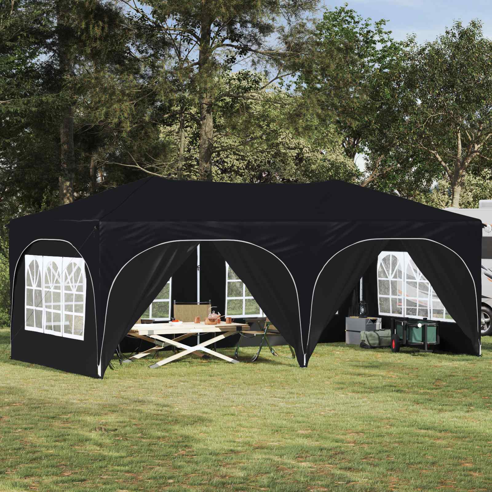 Pop-up Party Tent 575 x 288 x 245 cm Anthracite Oxford Fabric